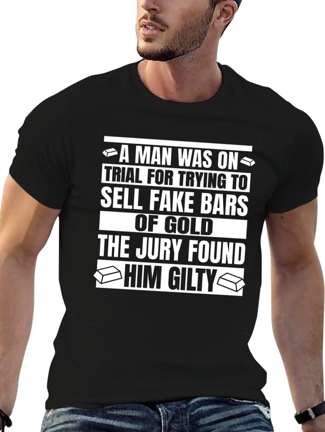 Black A Man Was On Trial T-Shirt view 6