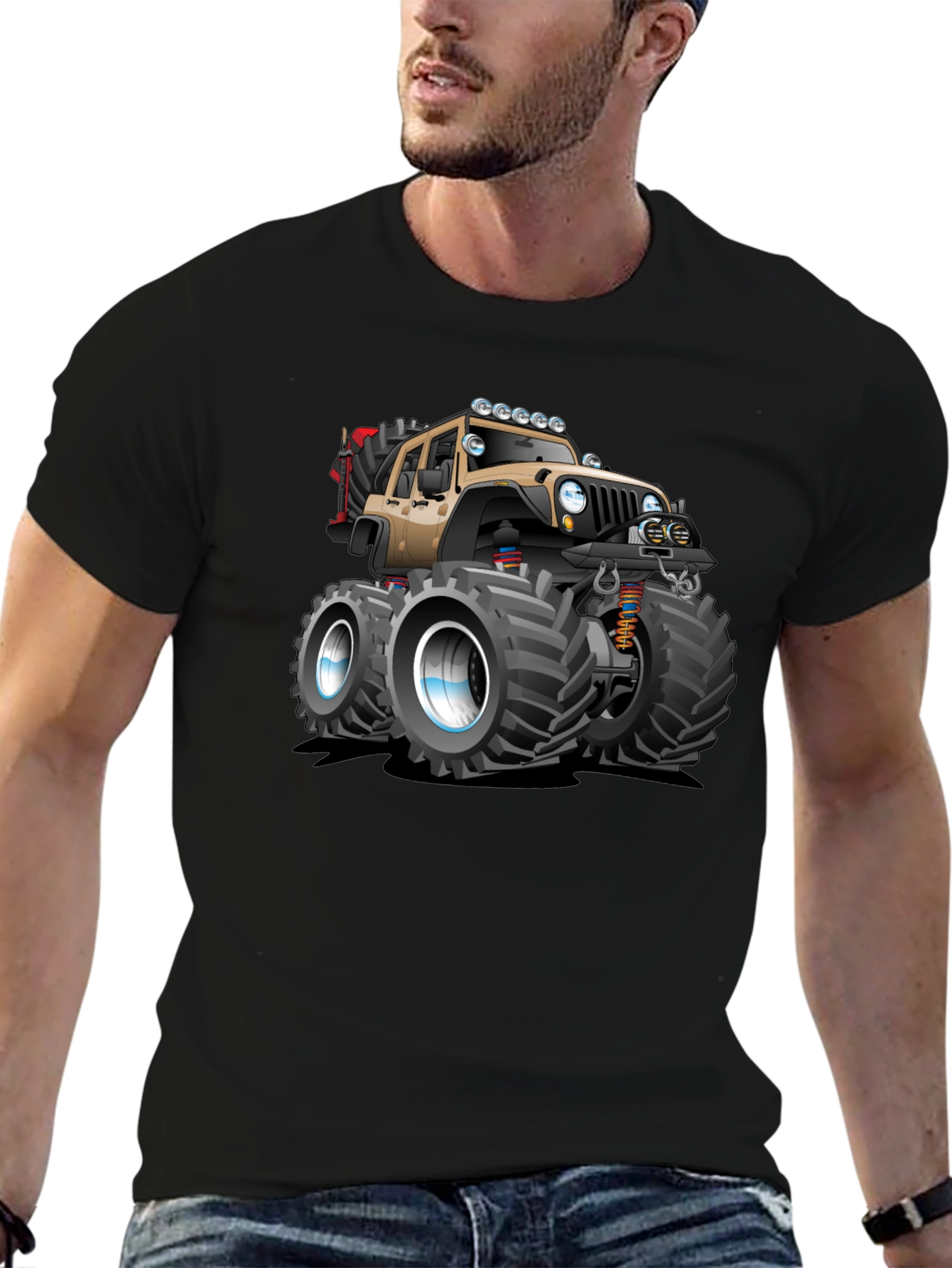 Black Monster Truck Graphic Tee - Off-Road Style view 6