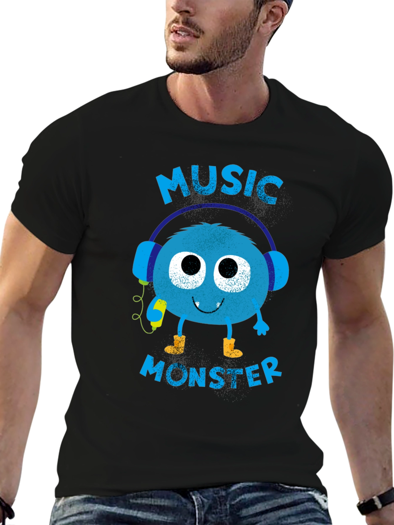 Black Music Monster Graphic Tee - Soft Cotton Blend view 6
