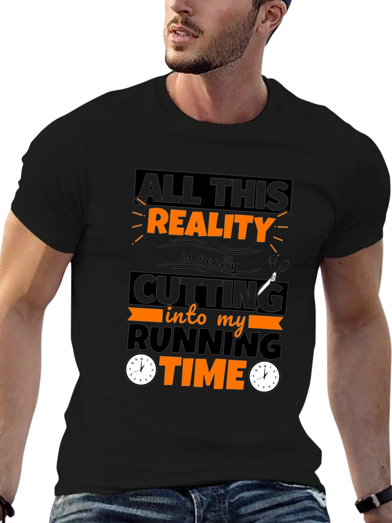 Black Reality Cutting Into My Running Time T-Shirt view 6