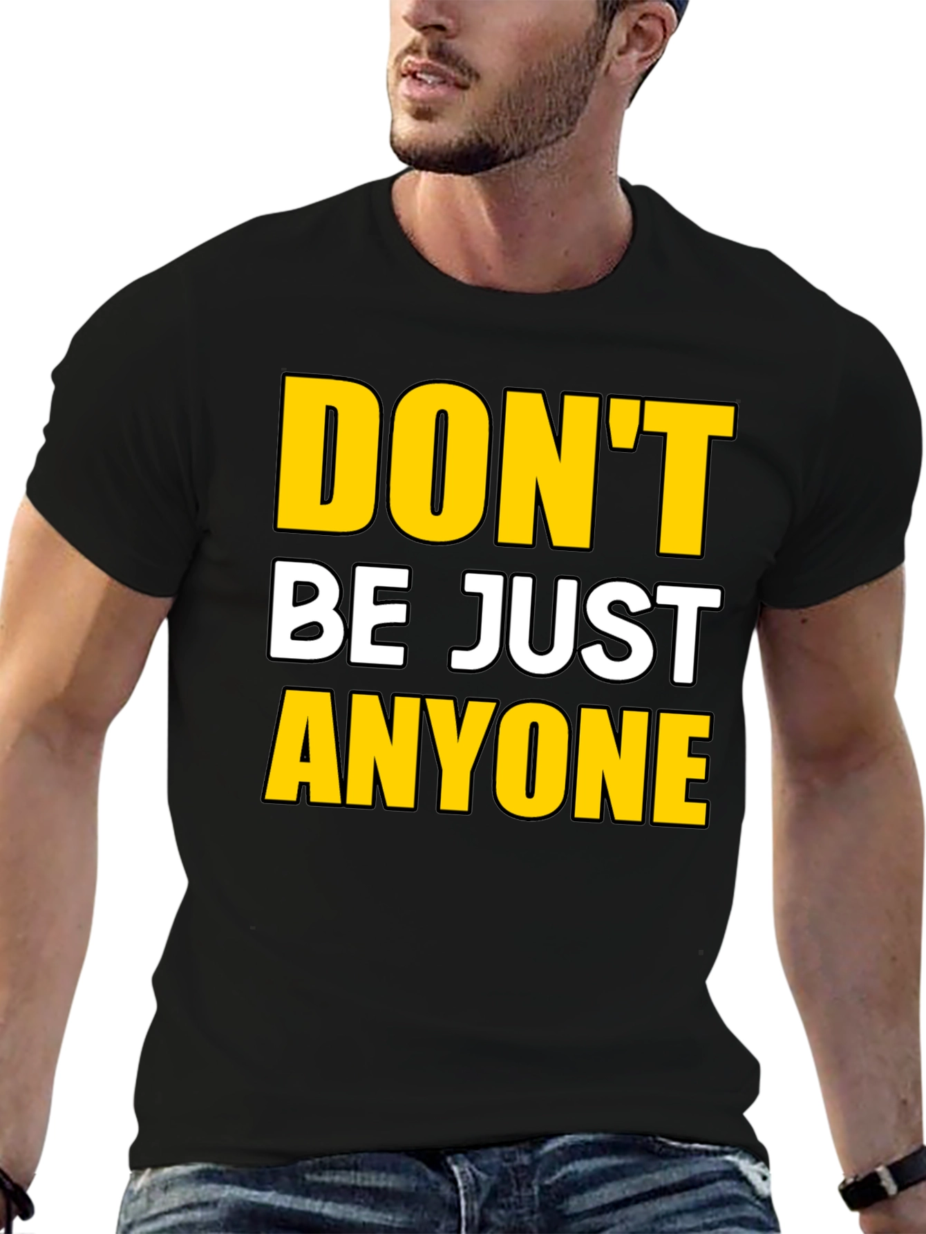 Black Don't Be Just Anyone Graphic Tee - Black view 6