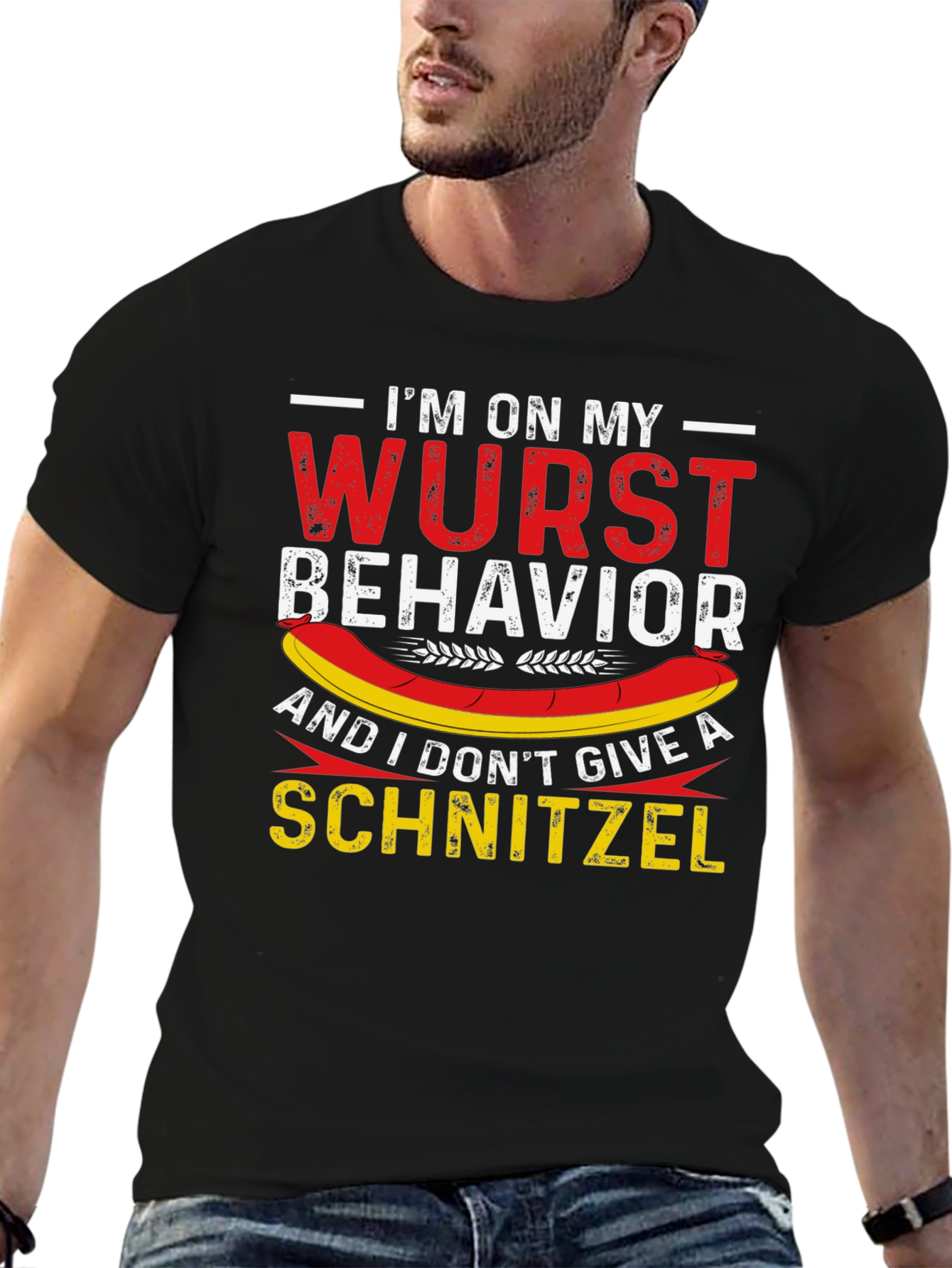 Black Wurst Behavior Funny German T-Shirt view 6