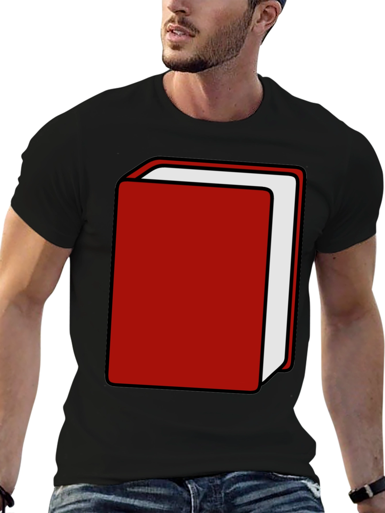 Black Red Book Graphic Tee - Stylish & Unique Design view 6