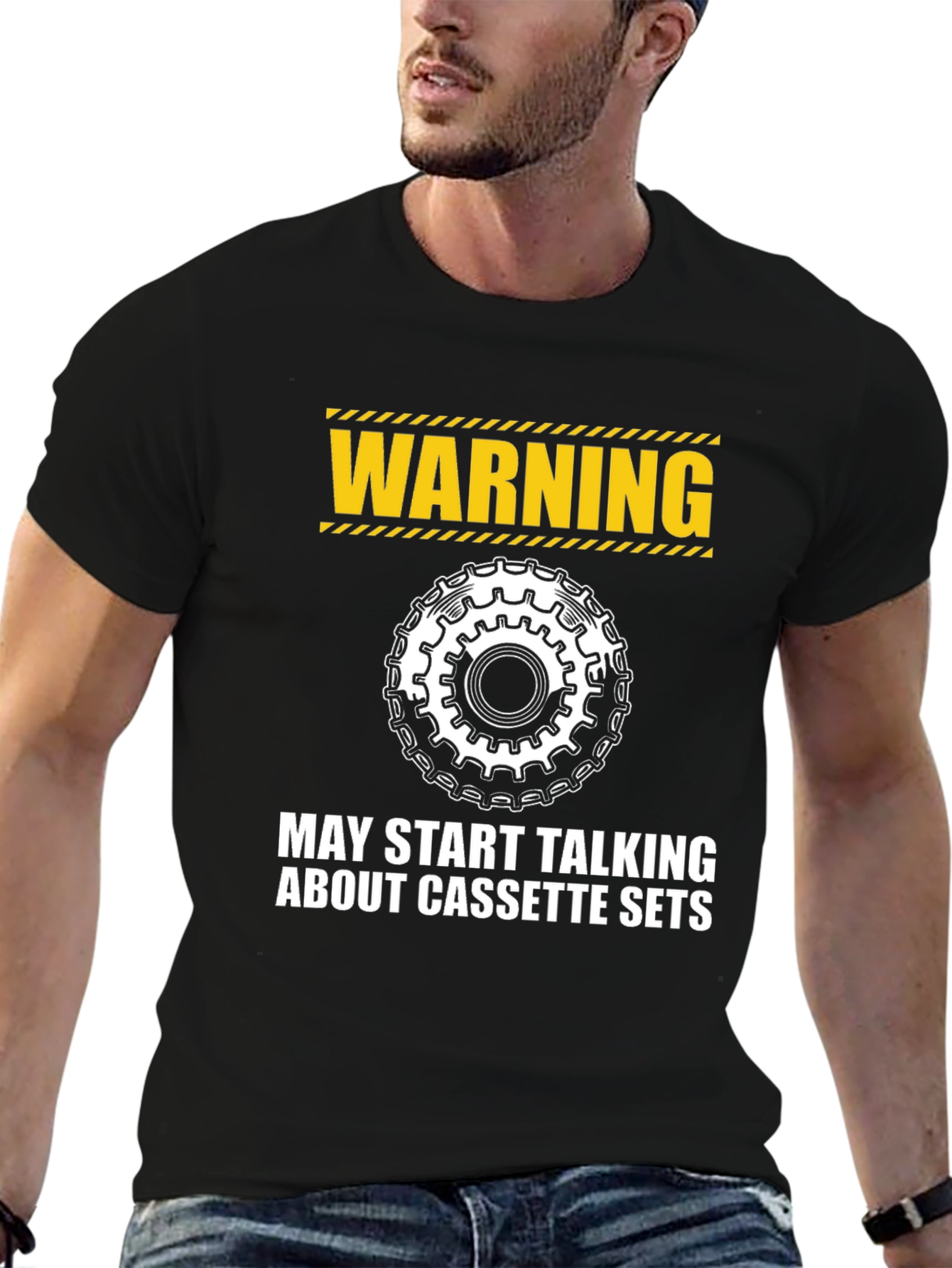 Warning: Cassette Sets T-Shirt - Cycling Enthusiast Apparel - 6