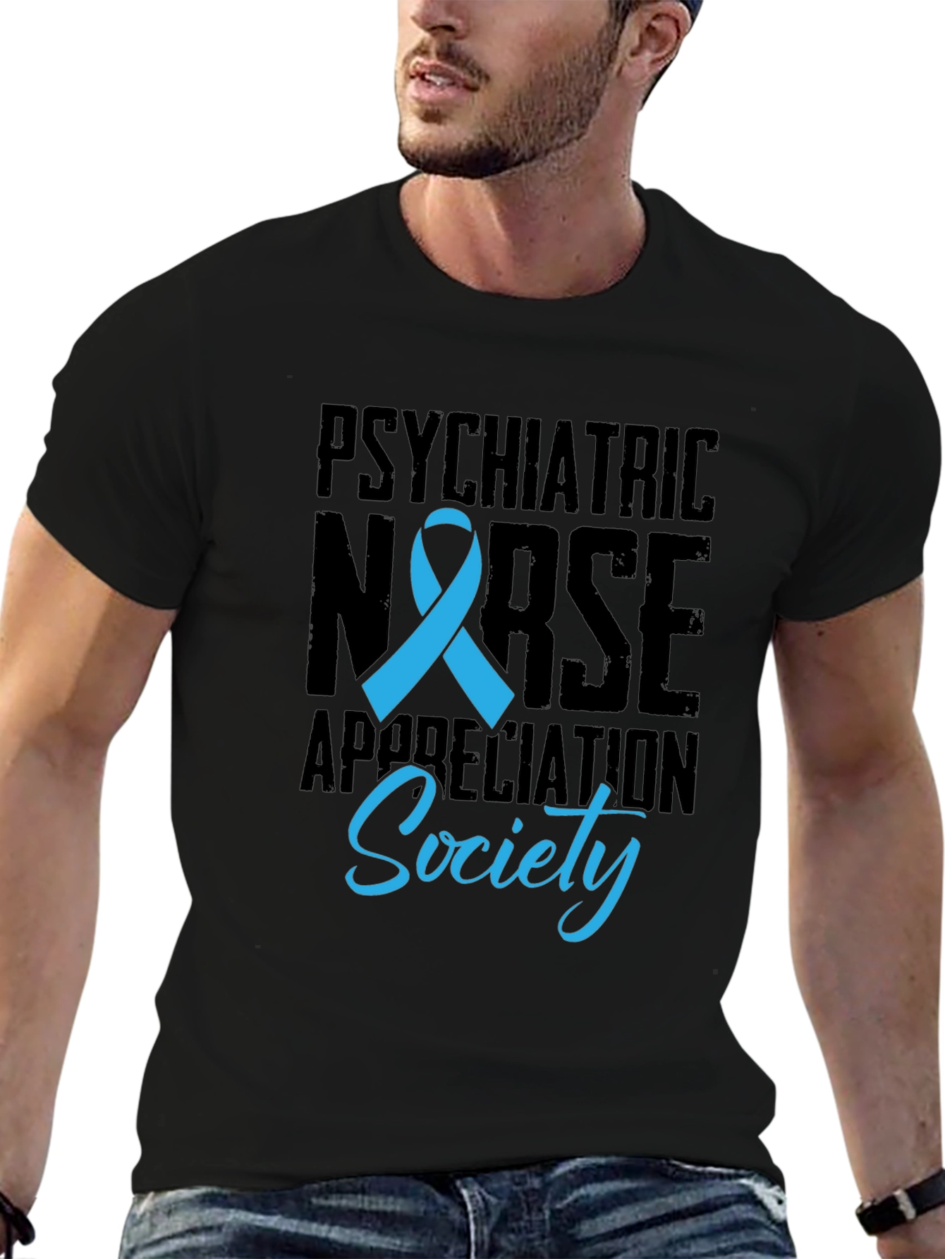 Black Psychiatric Nurse Appreciation Society T-Shirt view 6