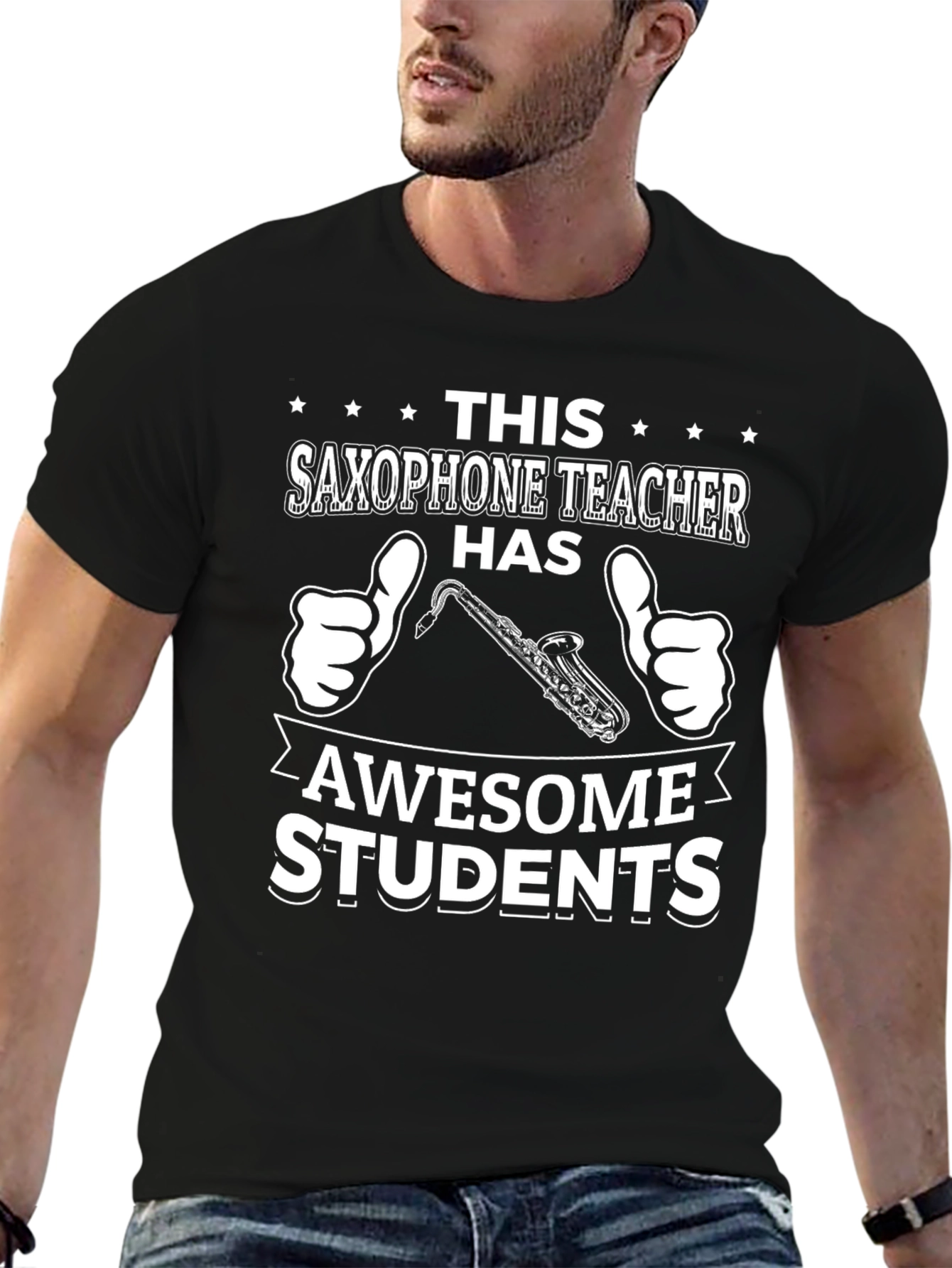 Black Saxophone Teacher Awesome Students T-Shirt view 6
