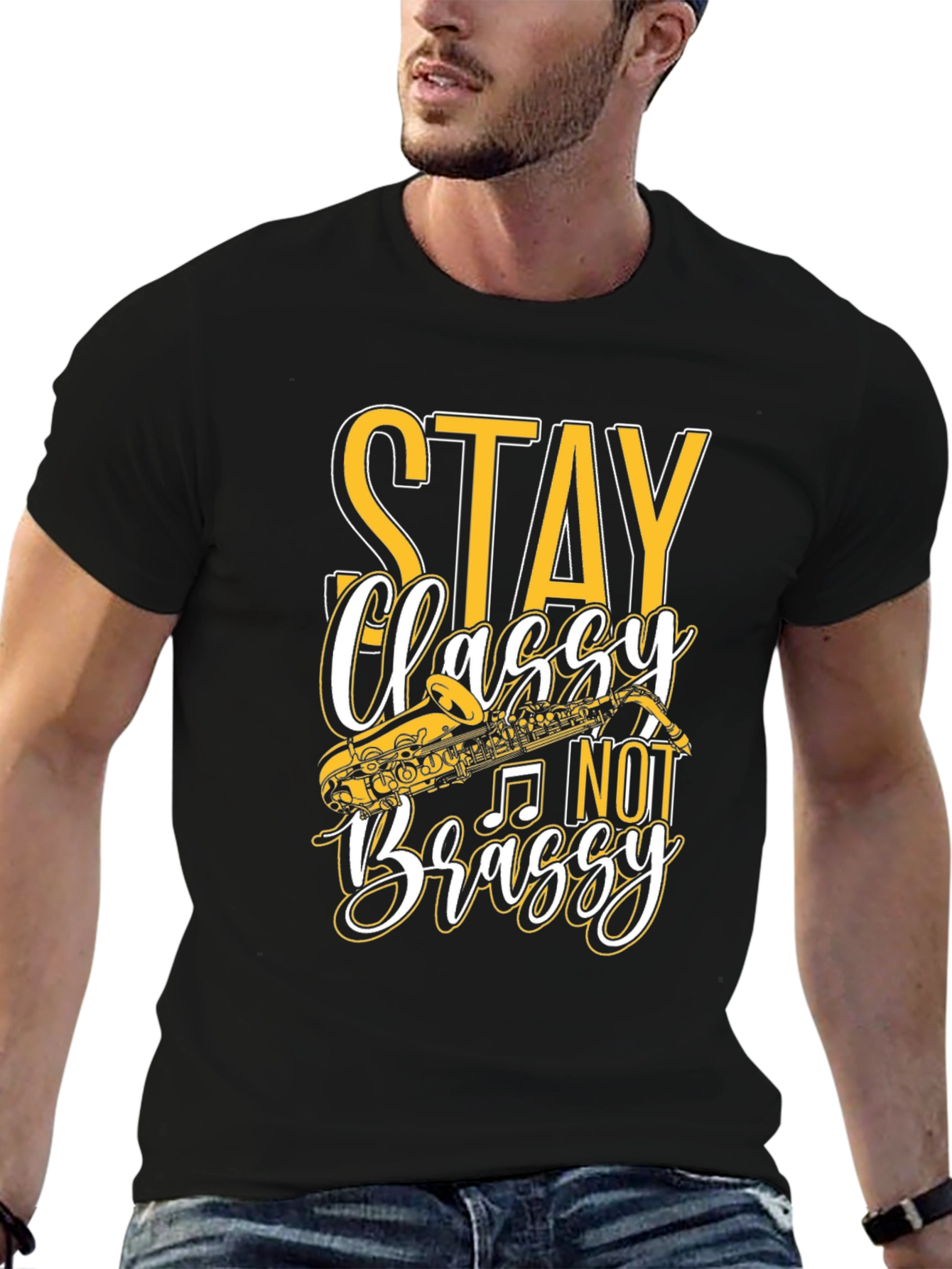 Black Stay Classy Not Brassy T-Shirt view 6
