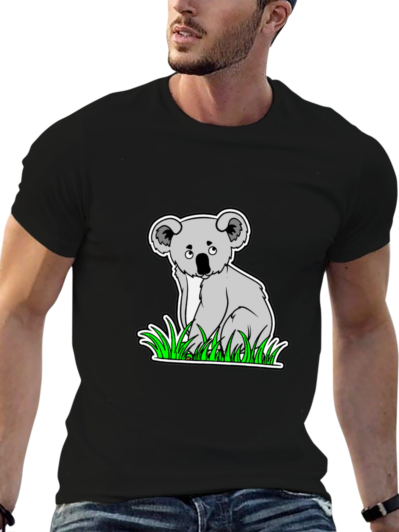 Black Koala Graphic T-Shirt - Cute Animal Tee view 6