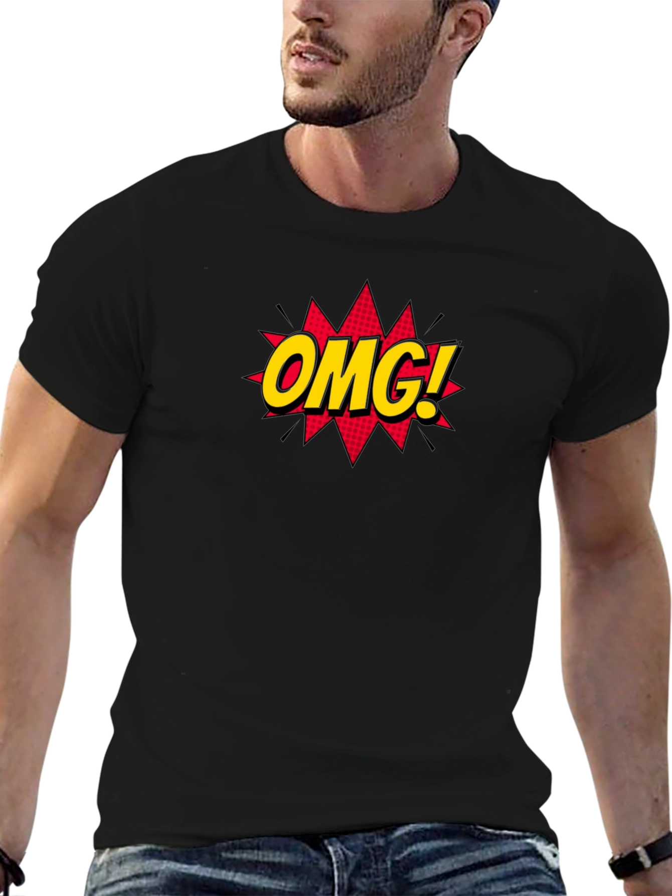 OMG! Graphic Tee - Stylish Black Cotton T-Shirt - 6
