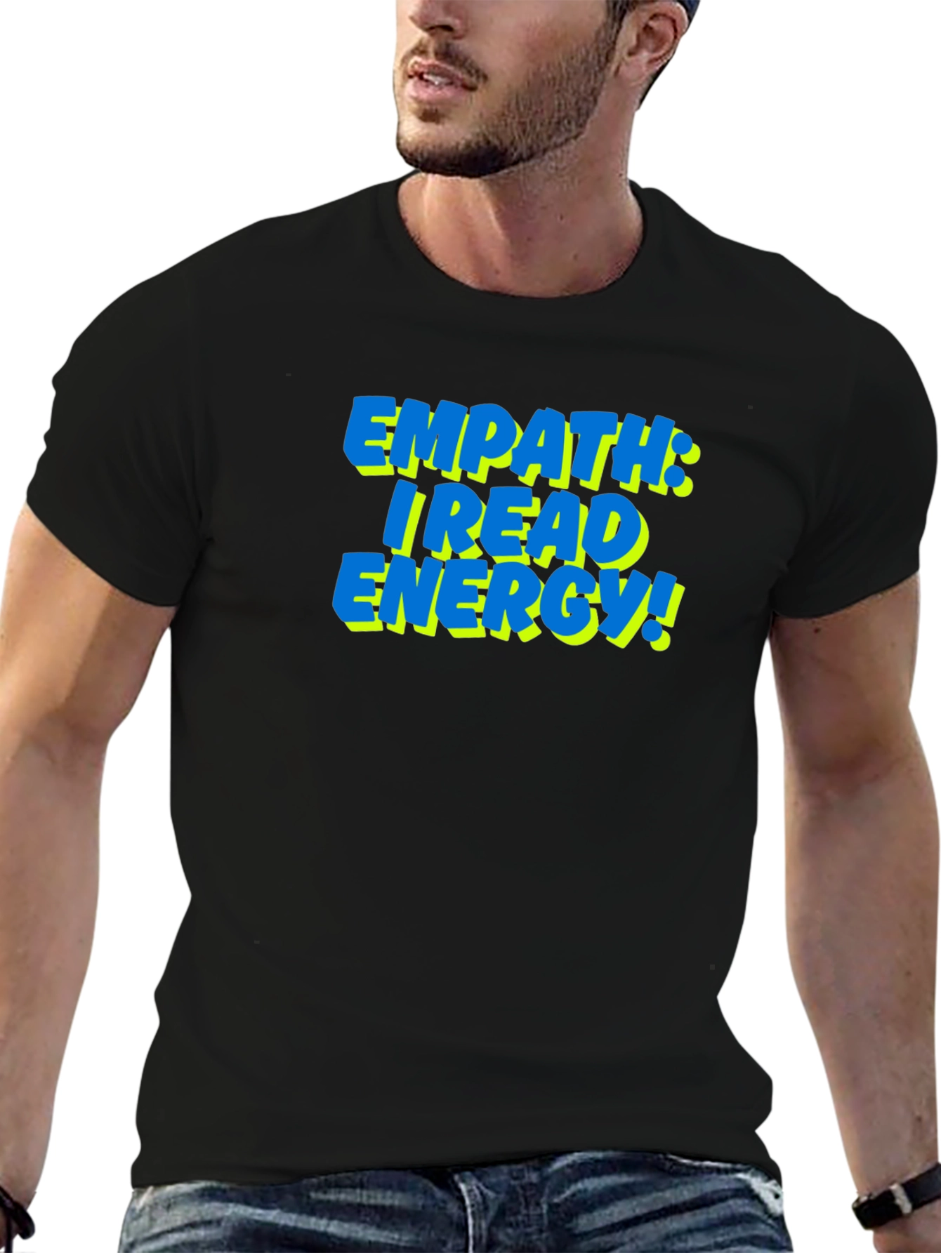 Black Empath Energy Reading T-Shirt view 6