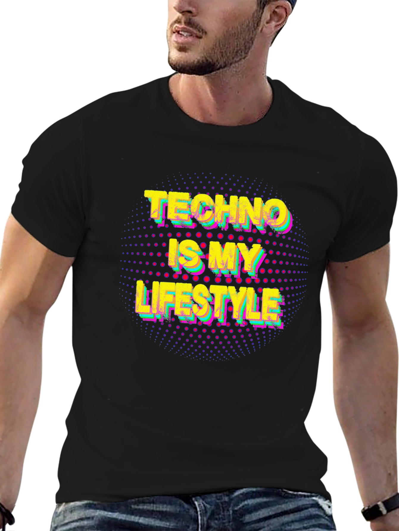 Black Techno Is My Lifestyle T-Shirt - Music Lover Tee view 6