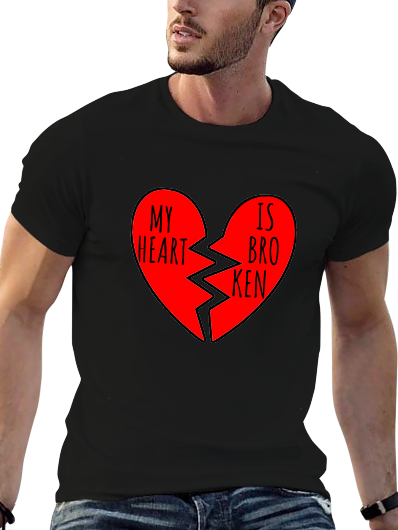 Black My Heart is Broken Graphic T-Shirt view 6