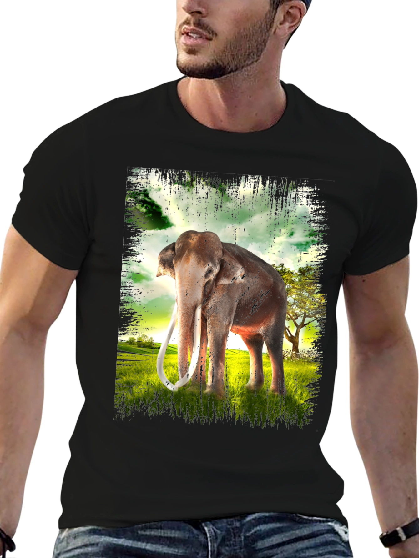 Black Elephant Graphic T-Shirt view 6