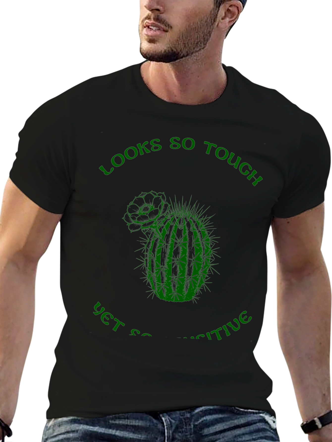 Black Looks So Tough Cactus T-Shirt view 6
