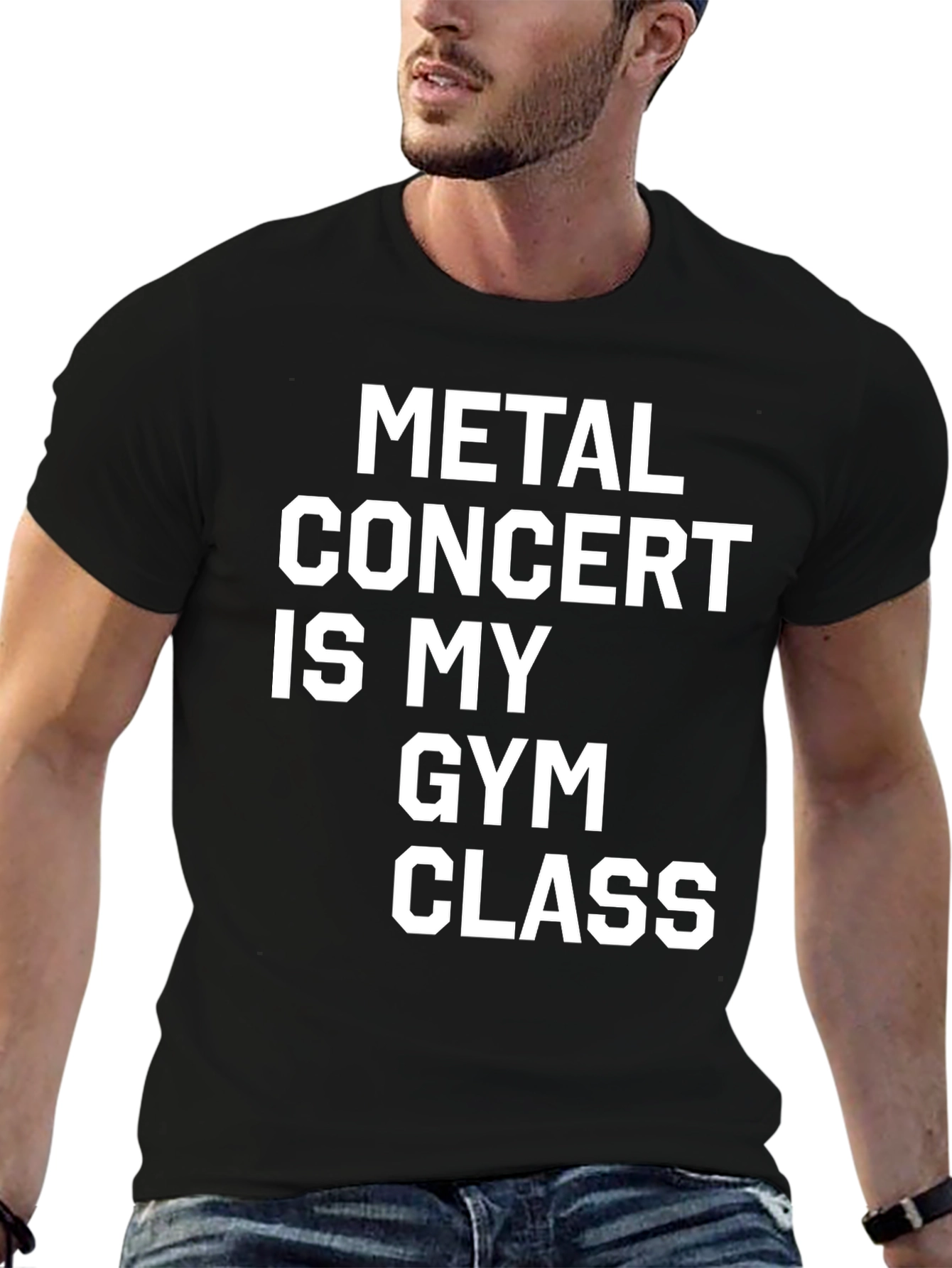 Black Metal Concert Gym Class Graphic T-Shirt view 6
