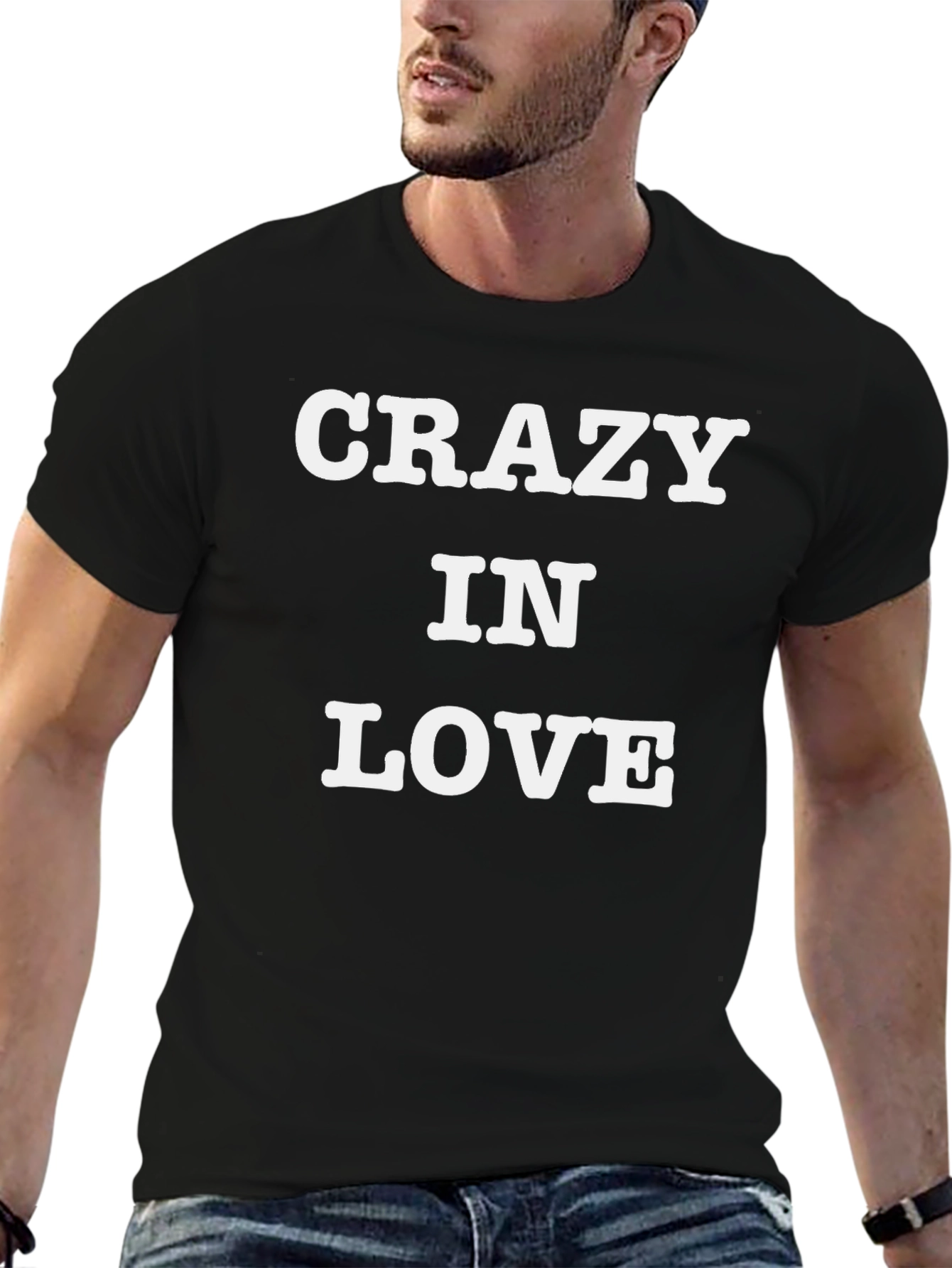 Black Crazy In Love Black Graphic Tee Shirt view 6