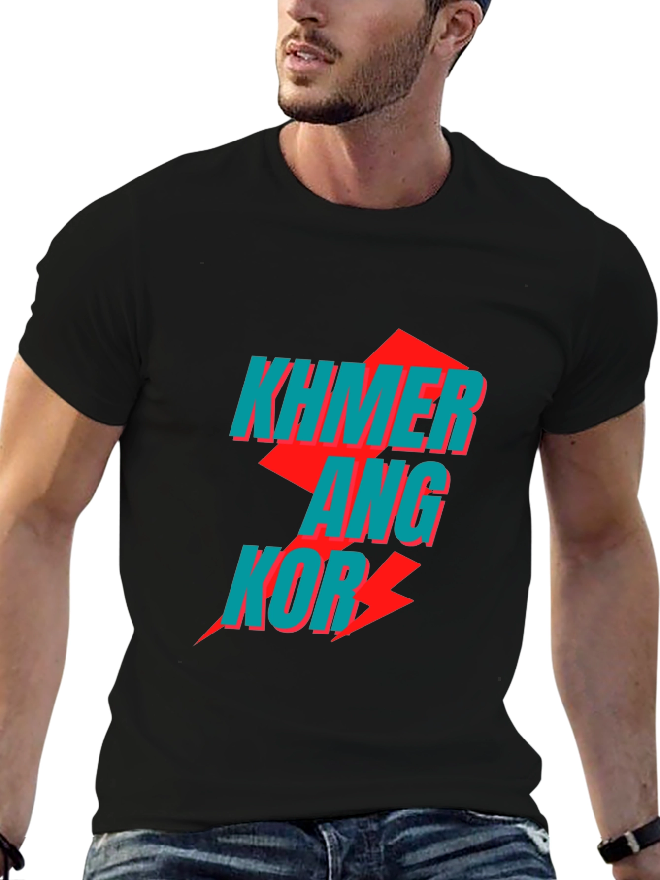 Black Khmer Angkor T-Shirt - Bold Graphic Tee view 6