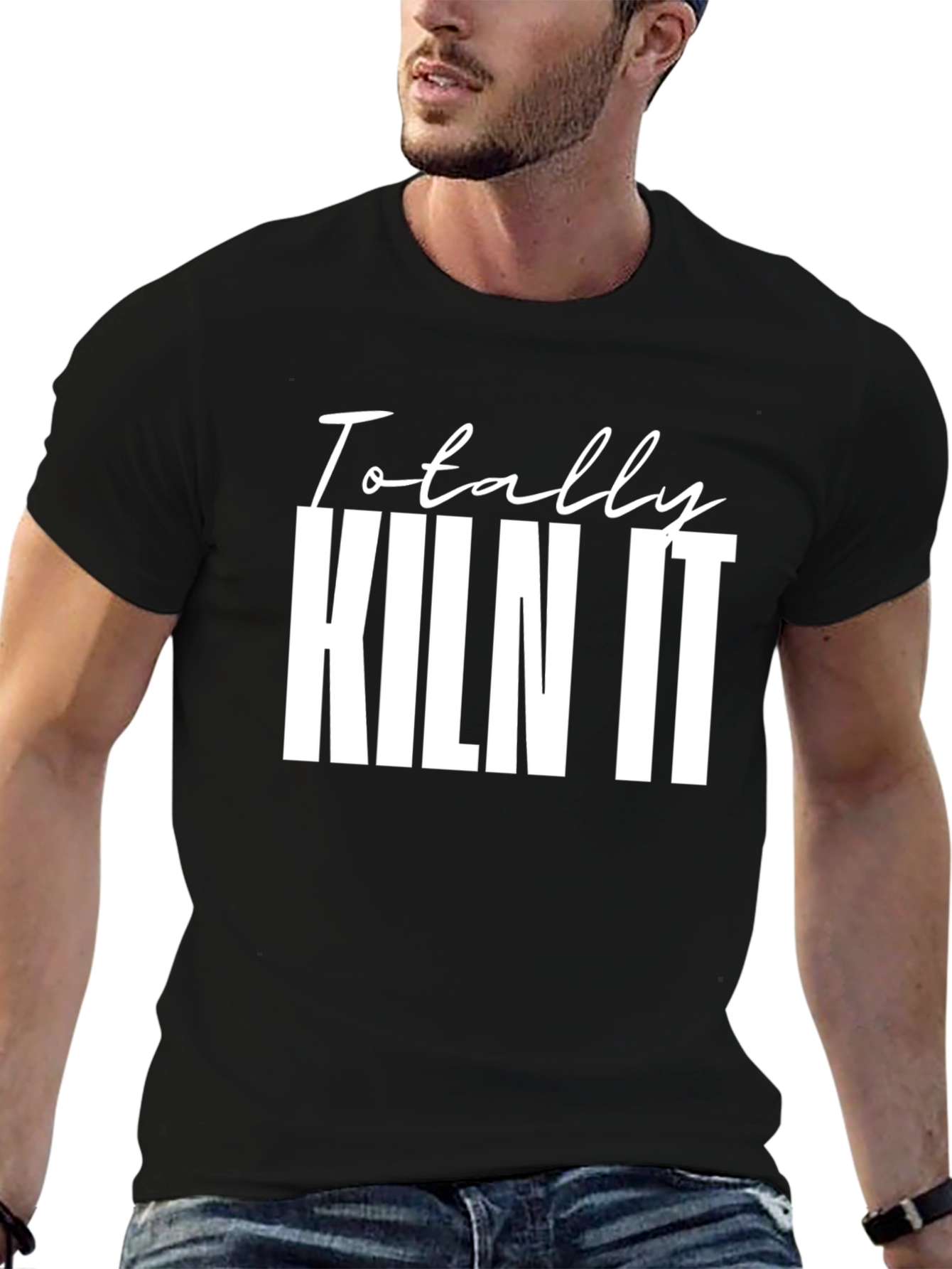 Black Totally Kiln It Black Graphic T-Shirt view 6