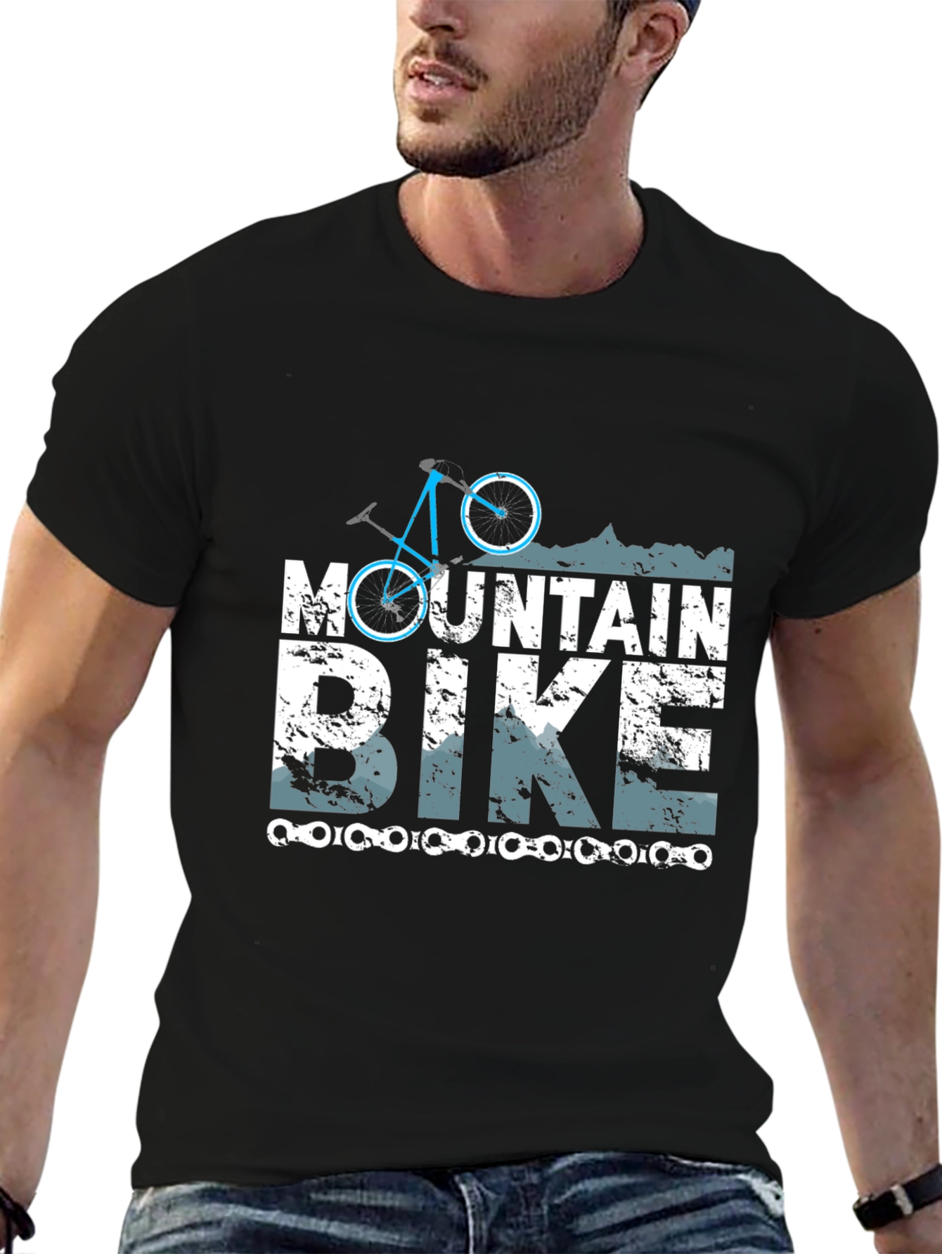Black Mountain Bike Graphic T-Shirt view 6