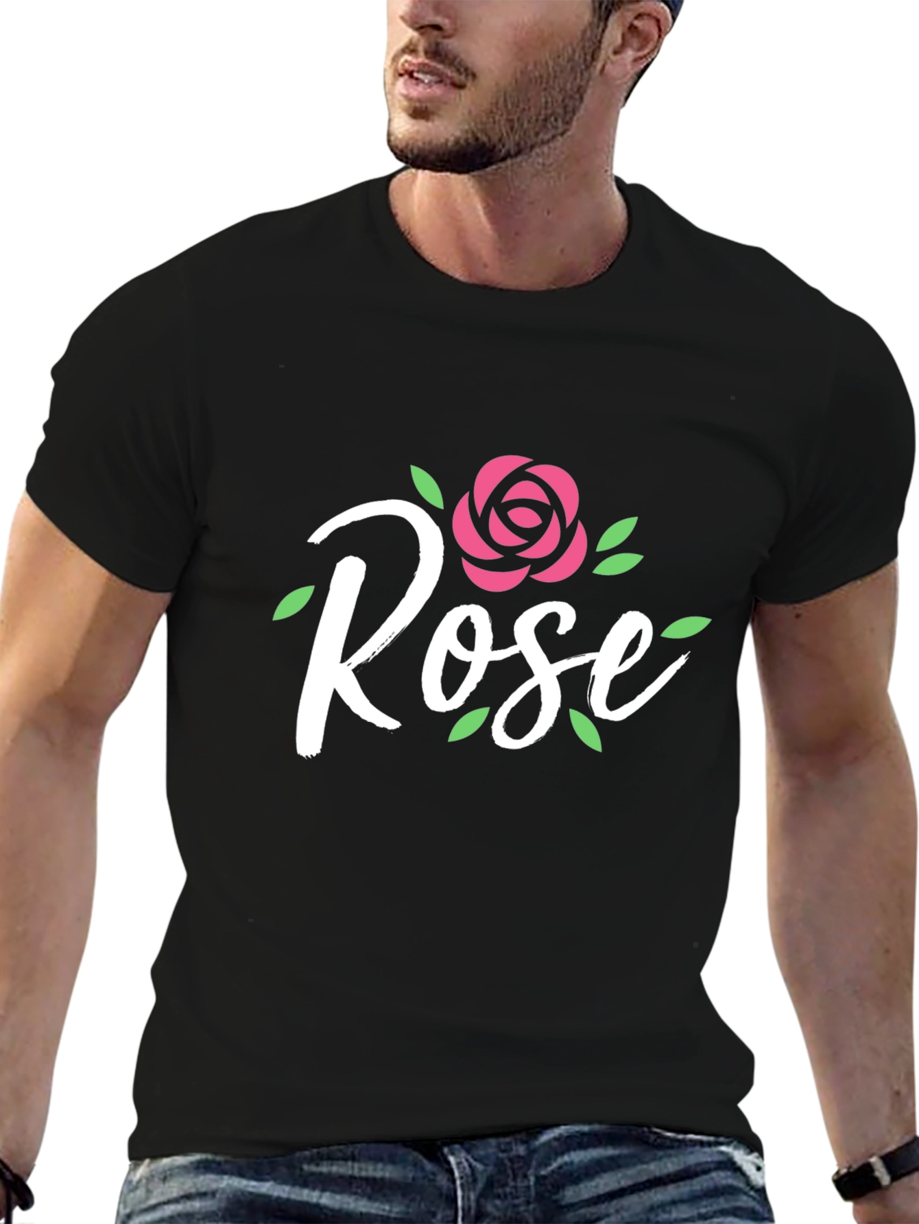 Black Rose Graphic Tee - Stylish Men's T-Shirt view 6