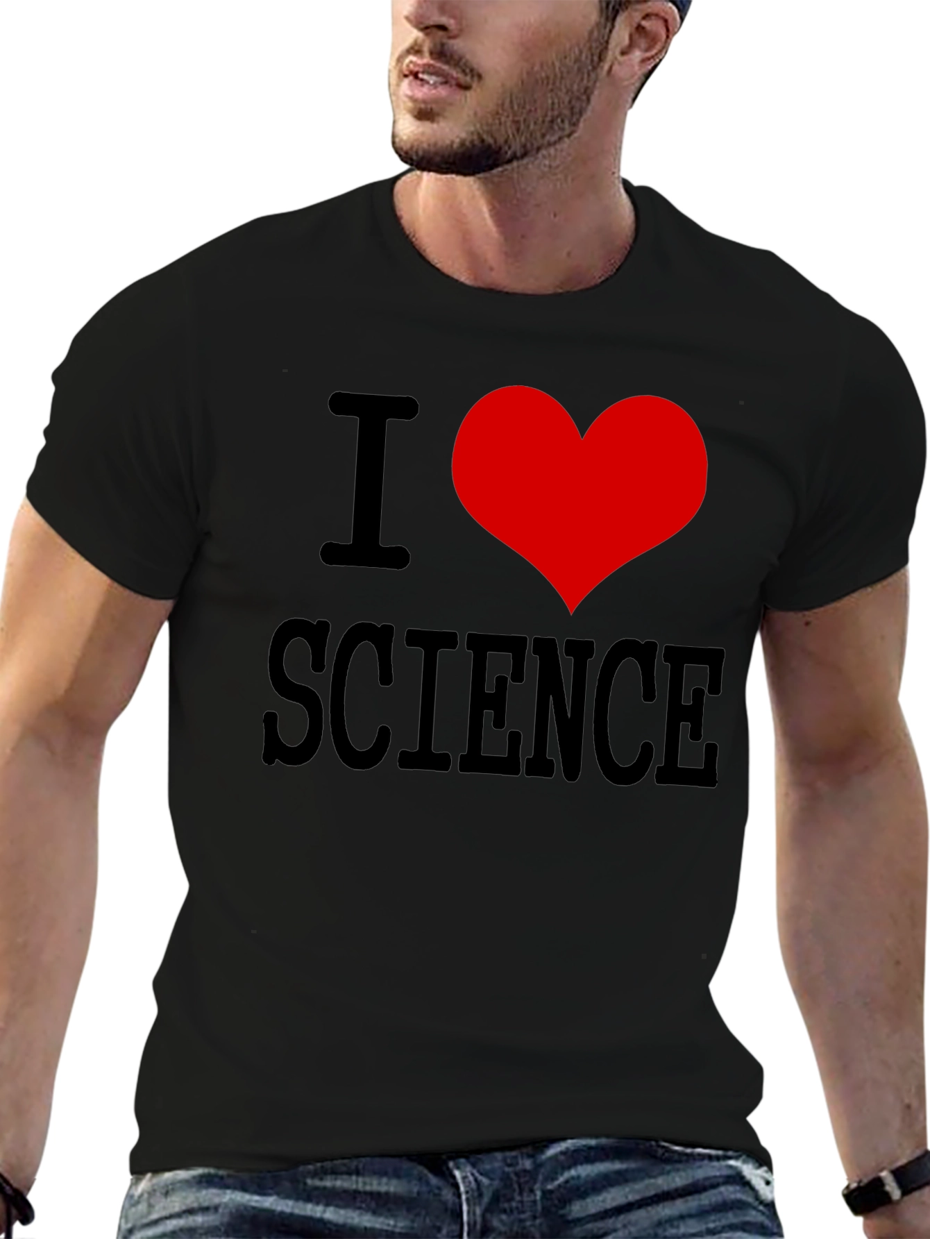 Black I Heart Science Black T-Shirt view 6