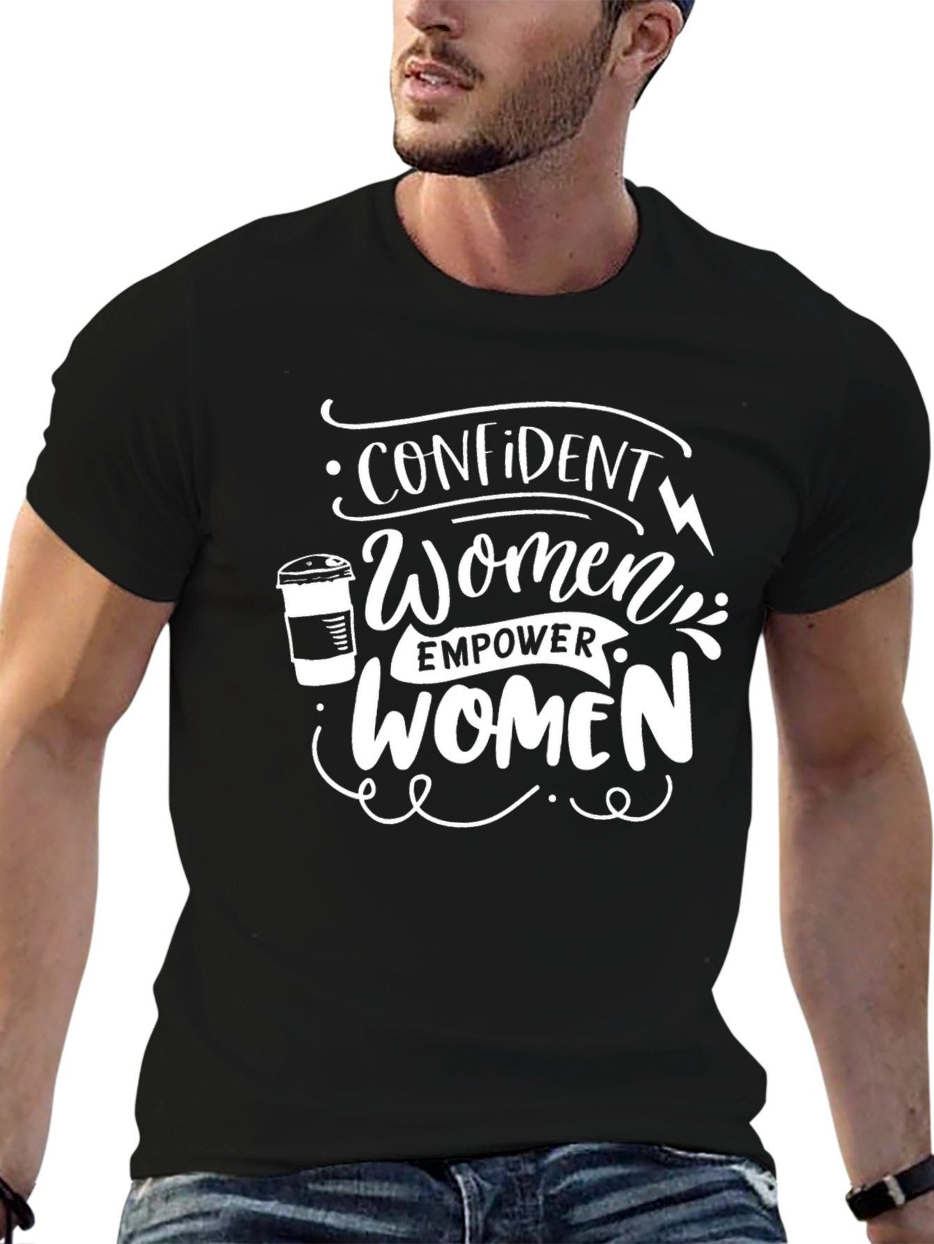 Black Confident Women Empower Women Graphic T-Shirt view 6