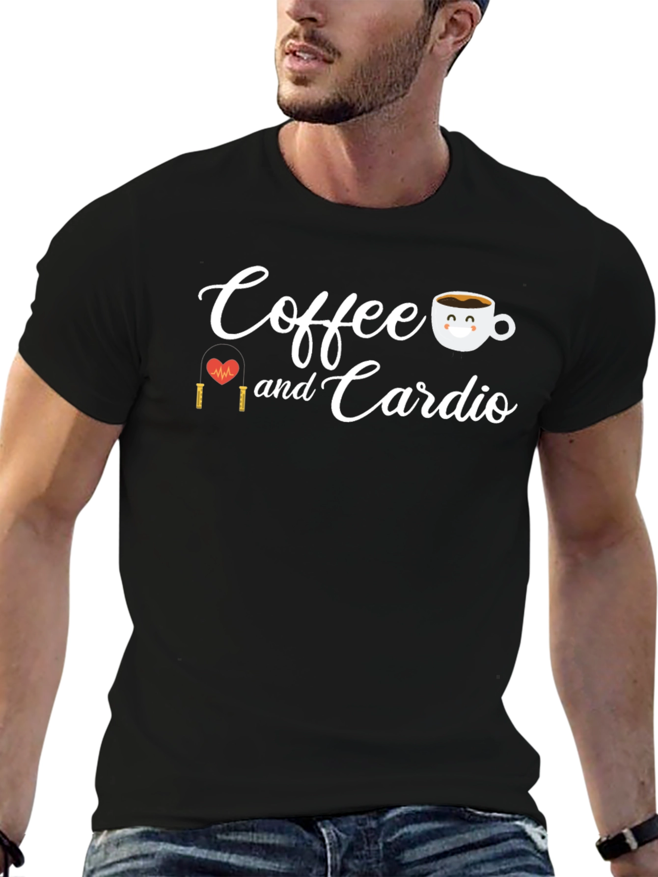 Black Coffee and Cardio Graphic Tee view 6