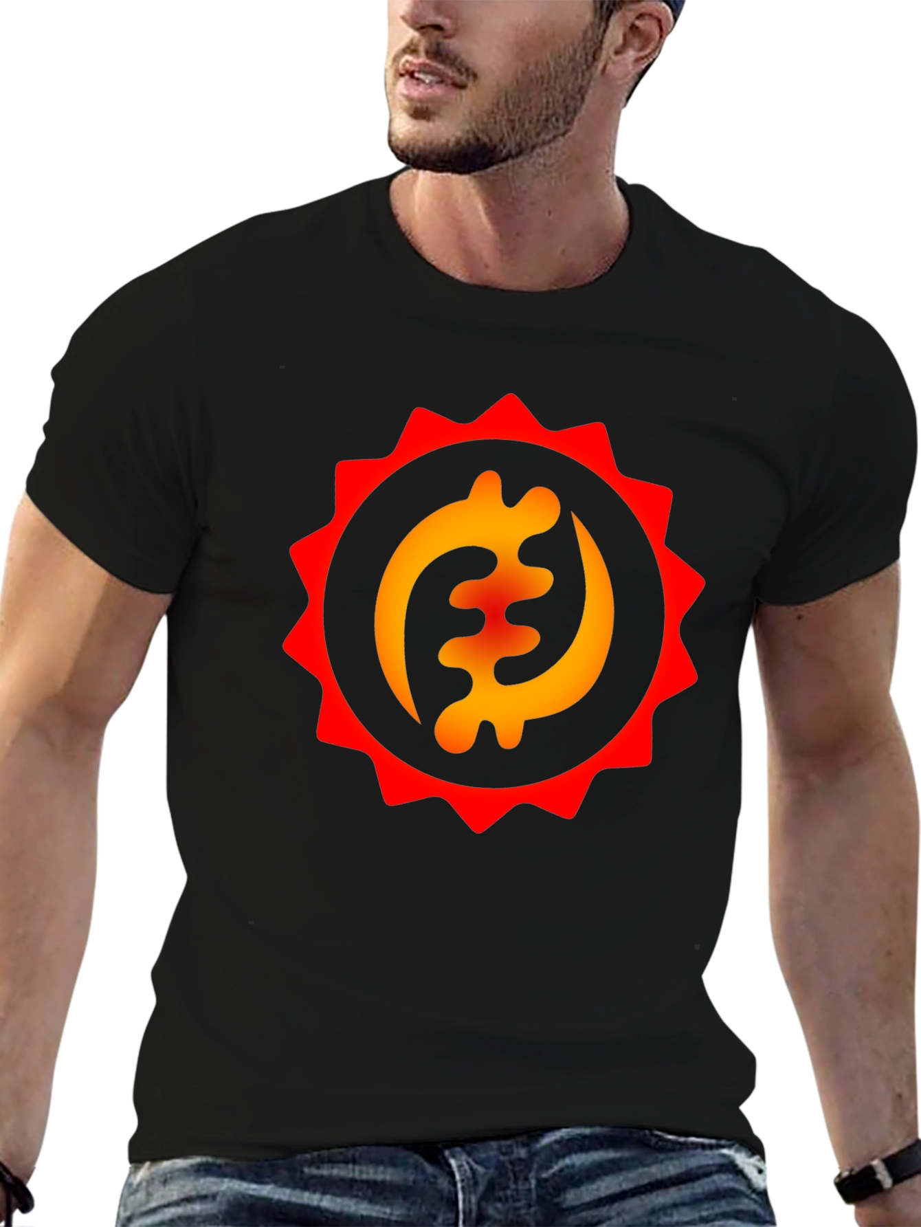 Adinkra Symbol T-Shirt - Black Graphic Tee - 6