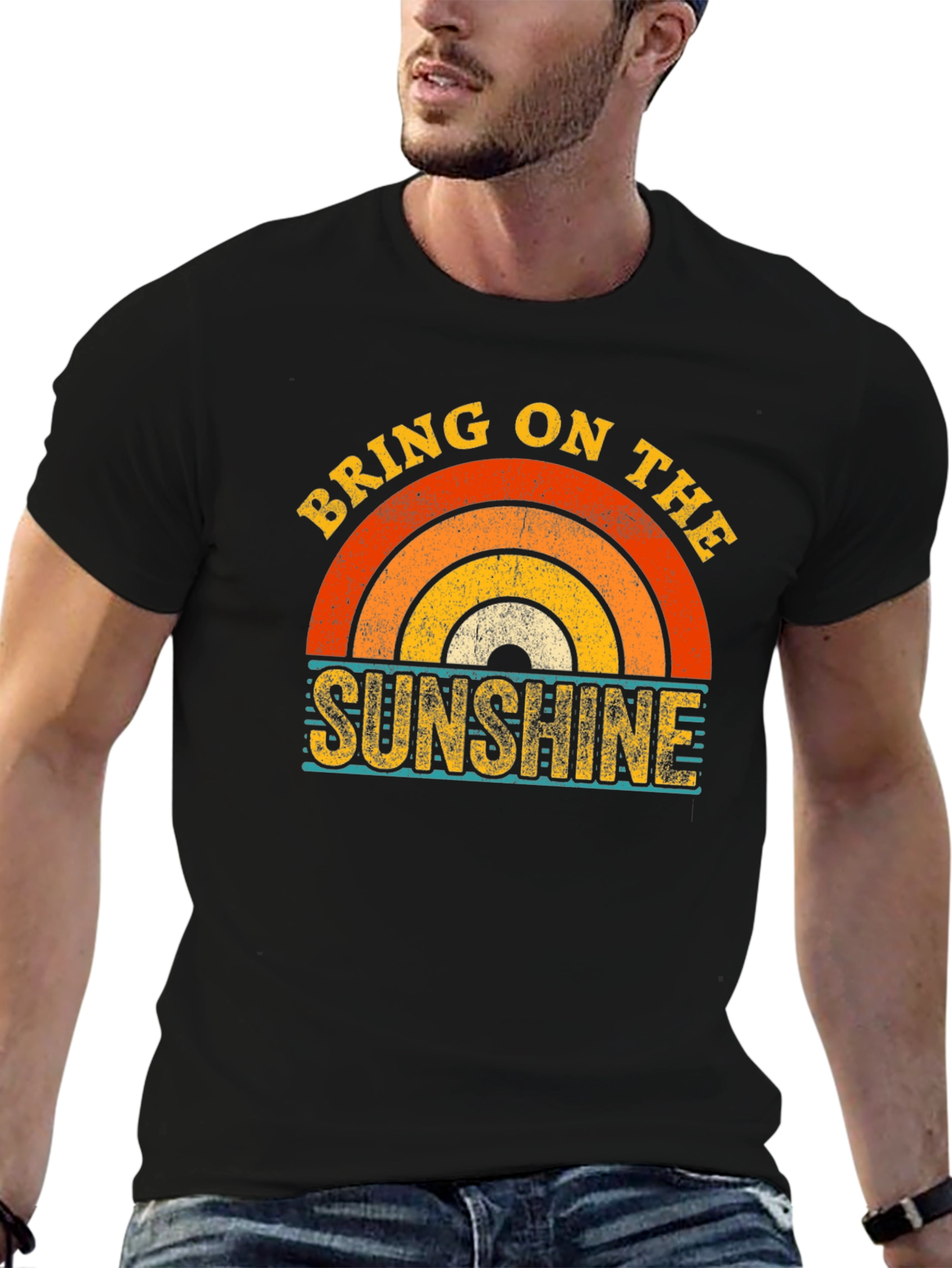 Black Bring On The Sunshine Graphic Tee view 6