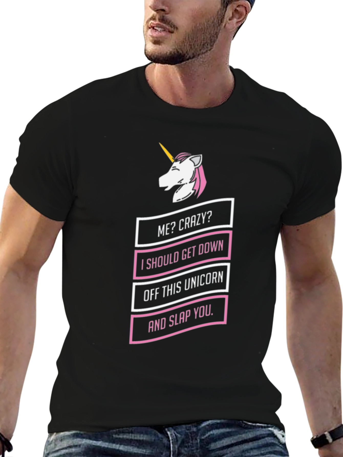 Black Me Crazy? Unicorn T-Shirt view 6