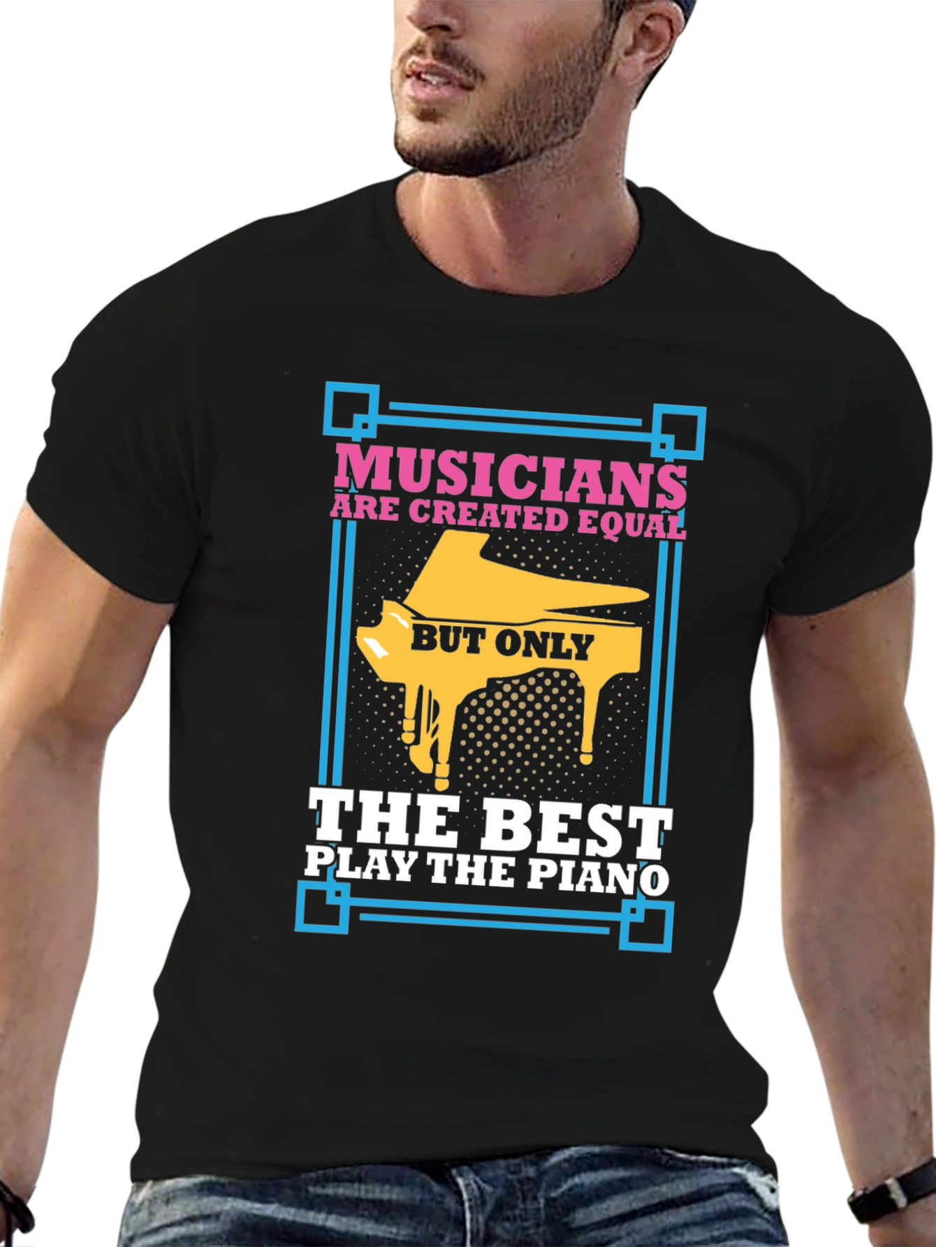 Black Musician's Piano T-Shirt view 6