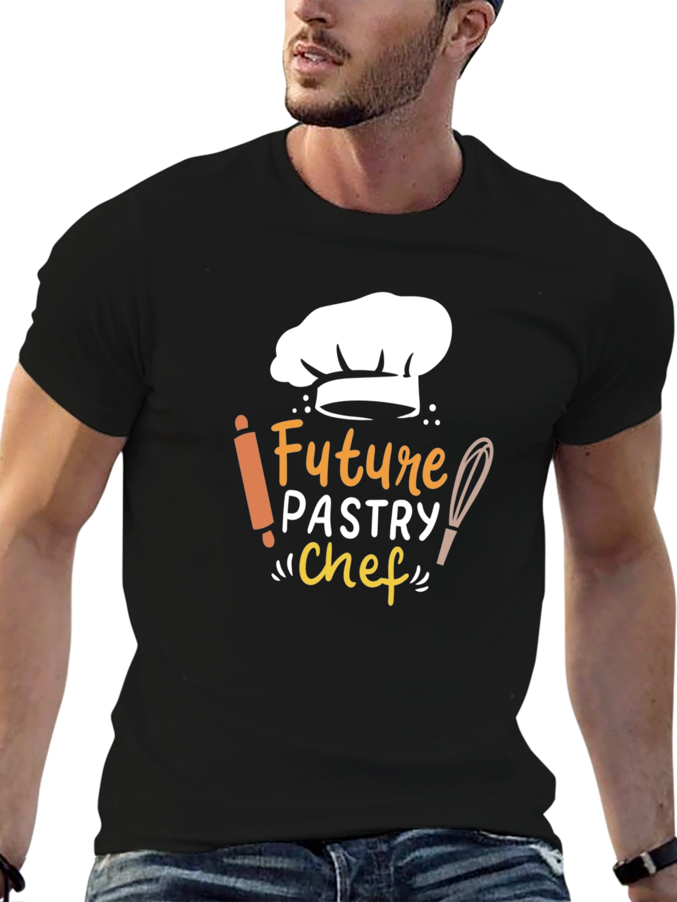Black Future Pastry Chef T-Shirt, Baking Tee view 6