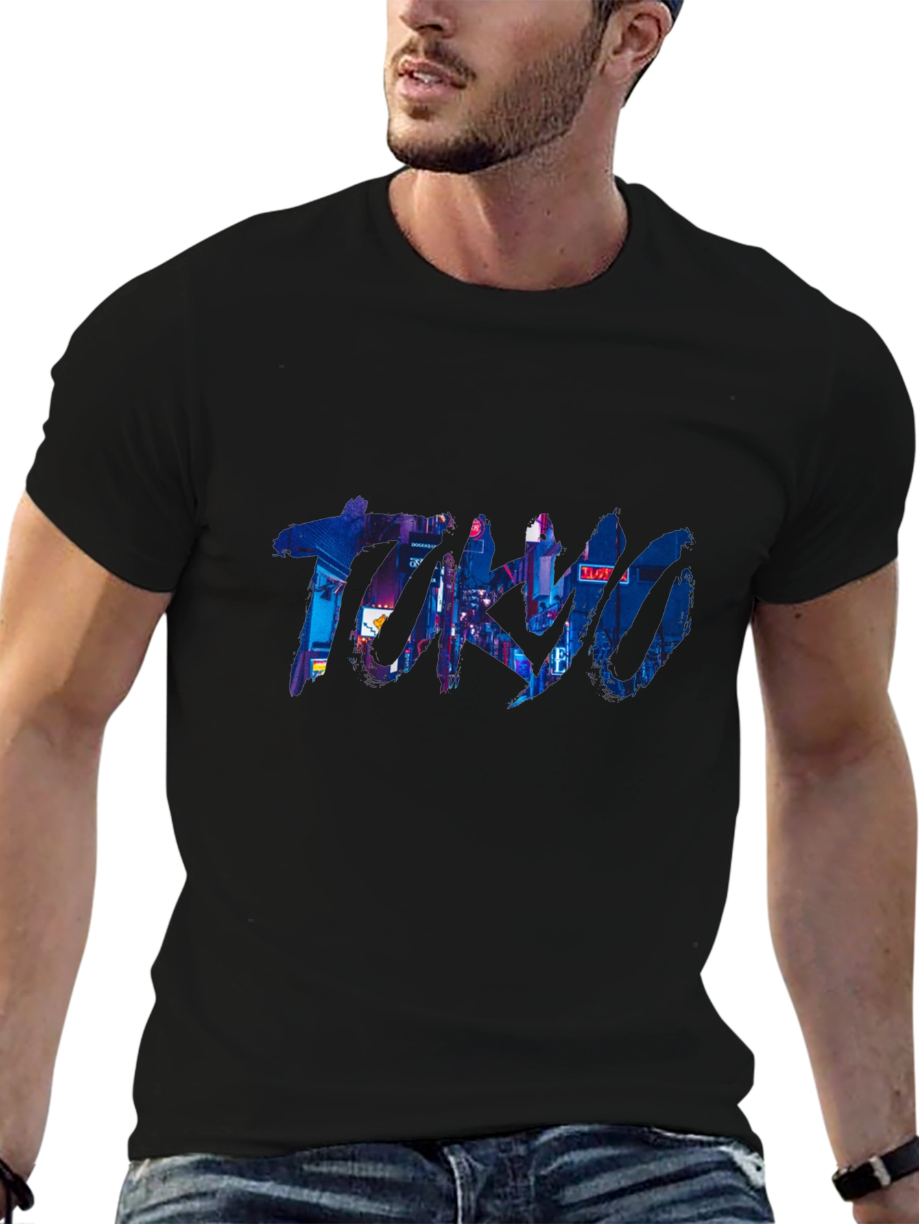 Black Tokyo Nights Graphic Tee - Urban Style view 6