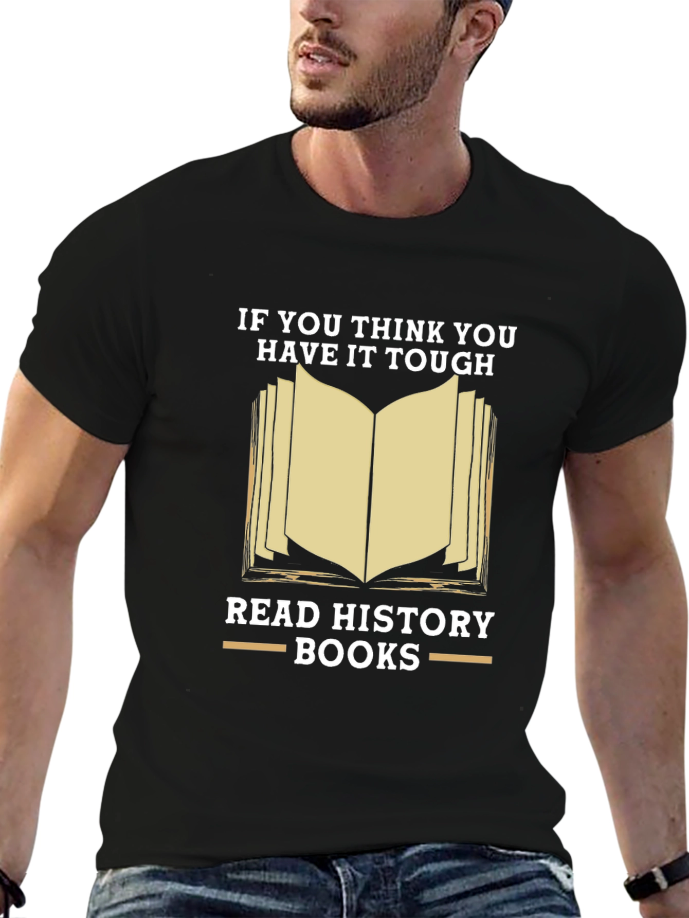 Black Read History Books T-Shirt - Funny Book Lover Tee view 6