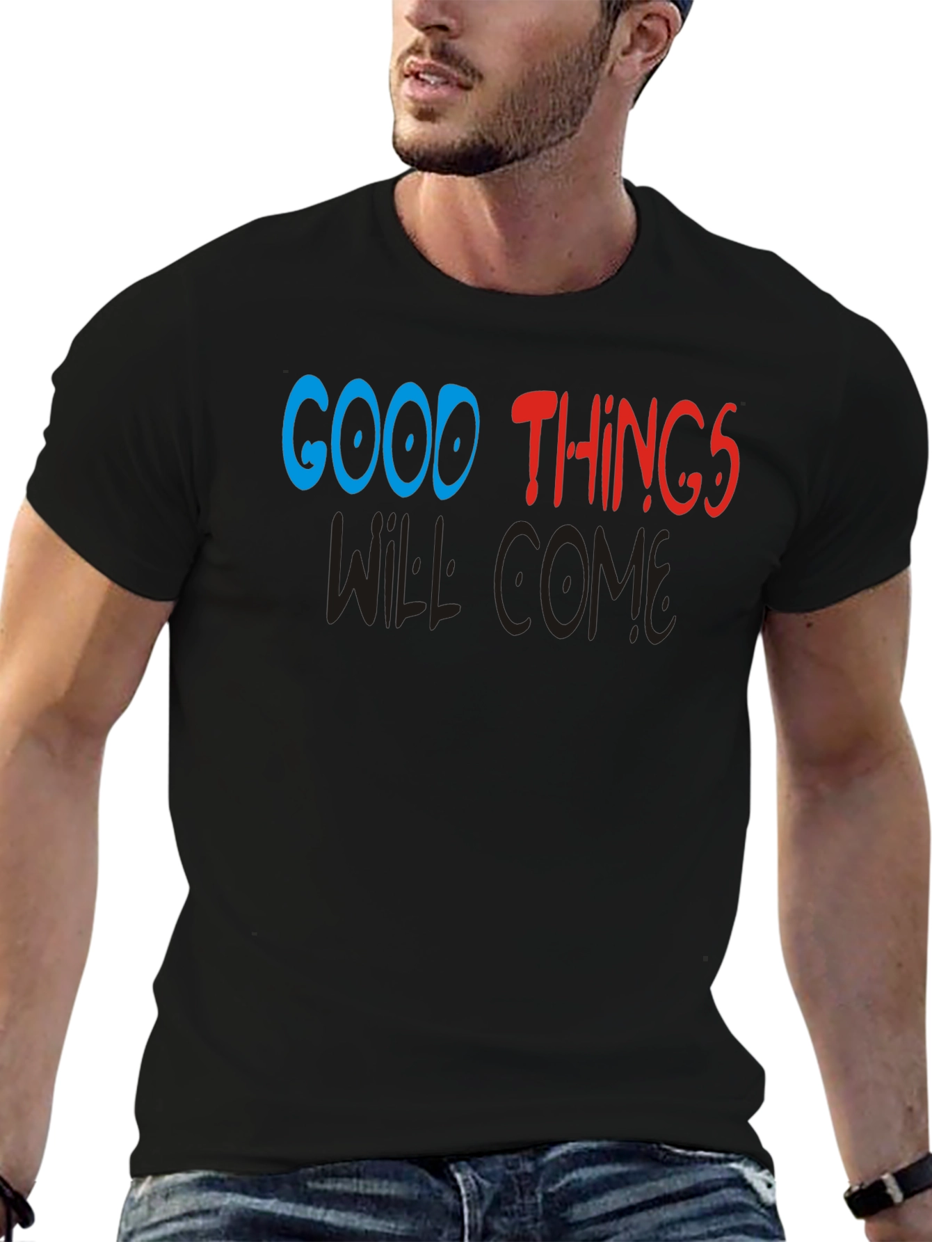 Black Good Things Graphic T-Shirt view 6