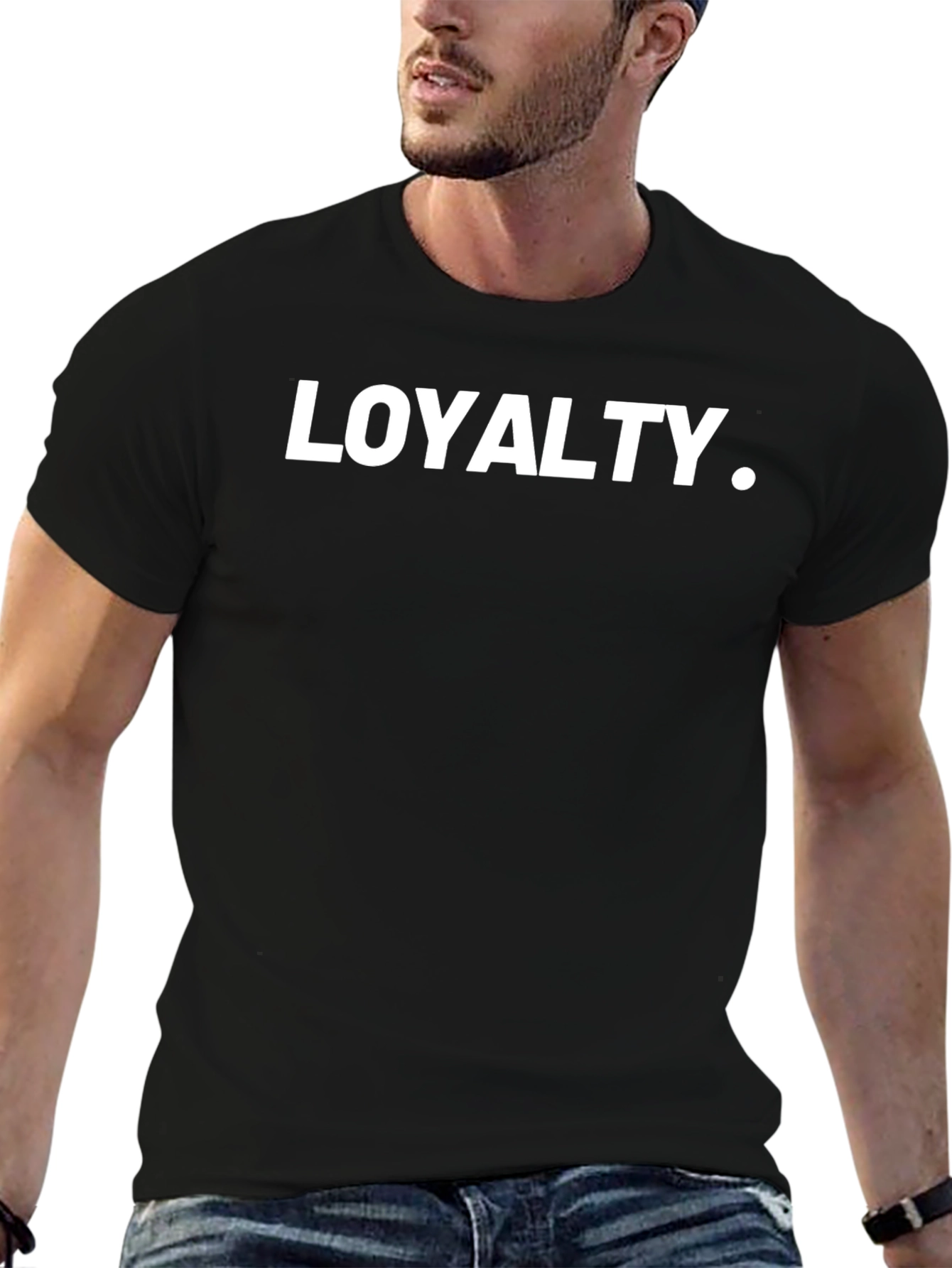Black Loyalty Graphic T-Shirt - Stylish Black Tee view 6