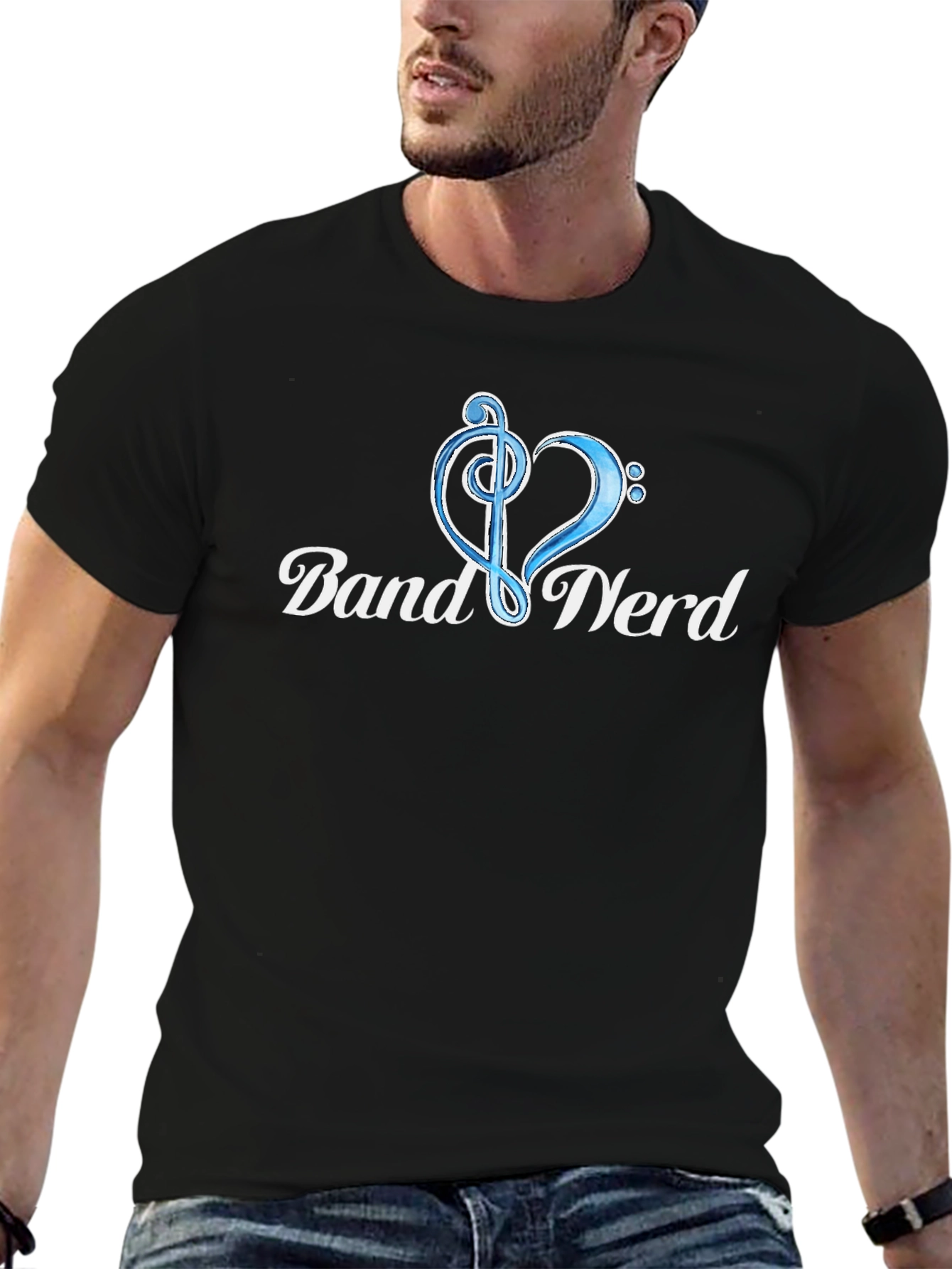 Black Band Nerd T-Shirt - Music Lover Tee view 6