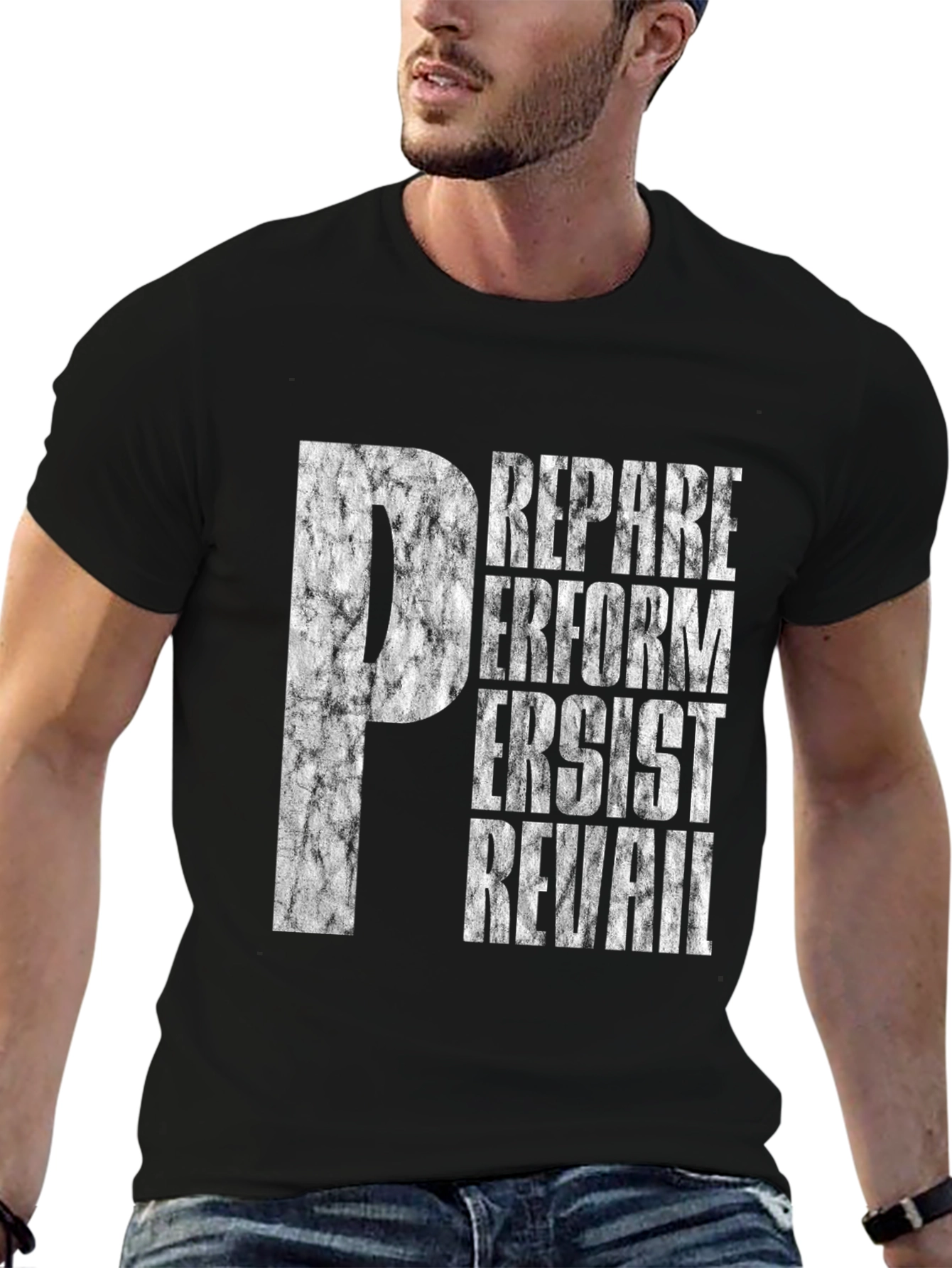 Black Prepare, Reform, Persist, Prevail Graphic Tee view 6
