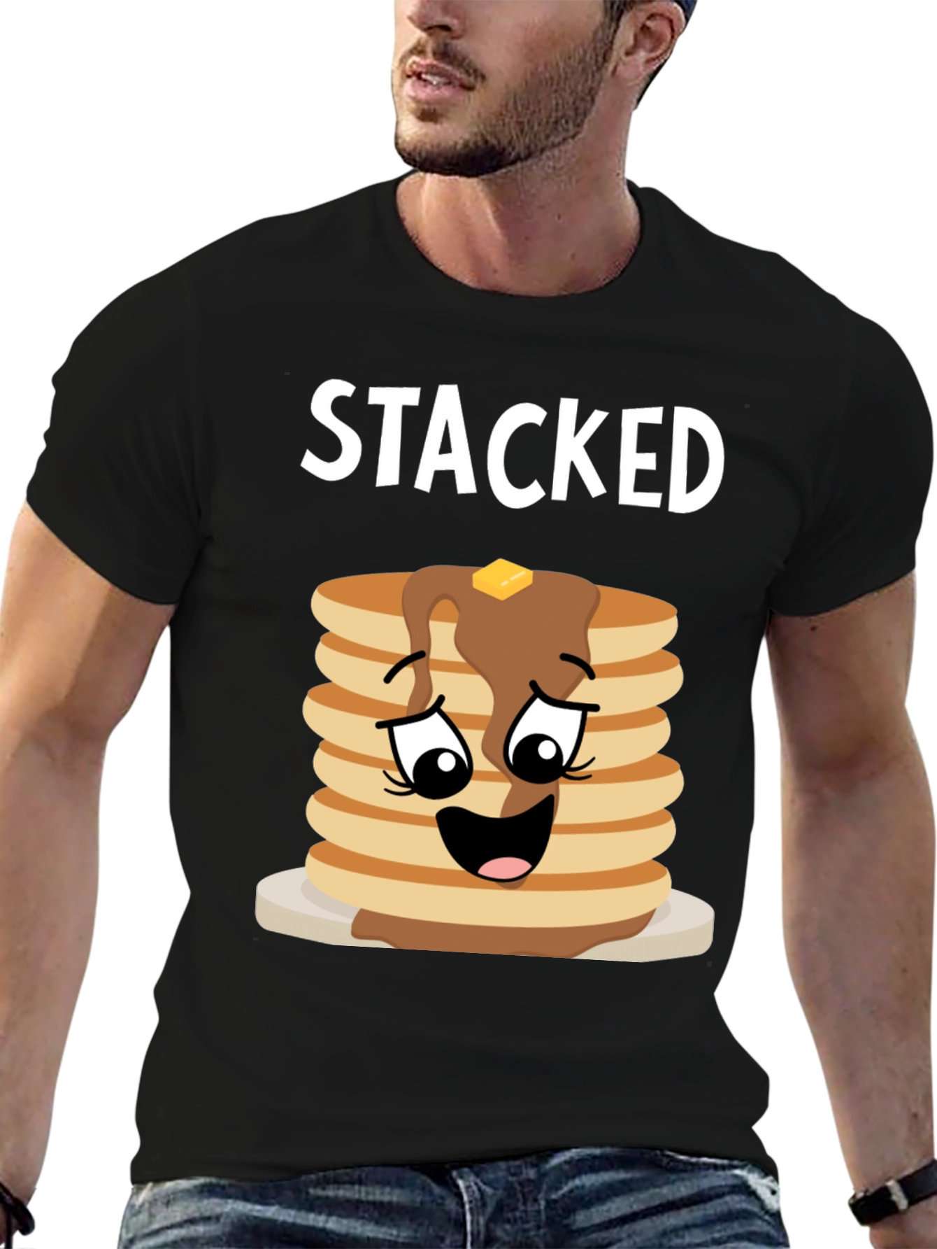 Stacked Pancakes Graphic Tee - Foodie T-Shirt - 6