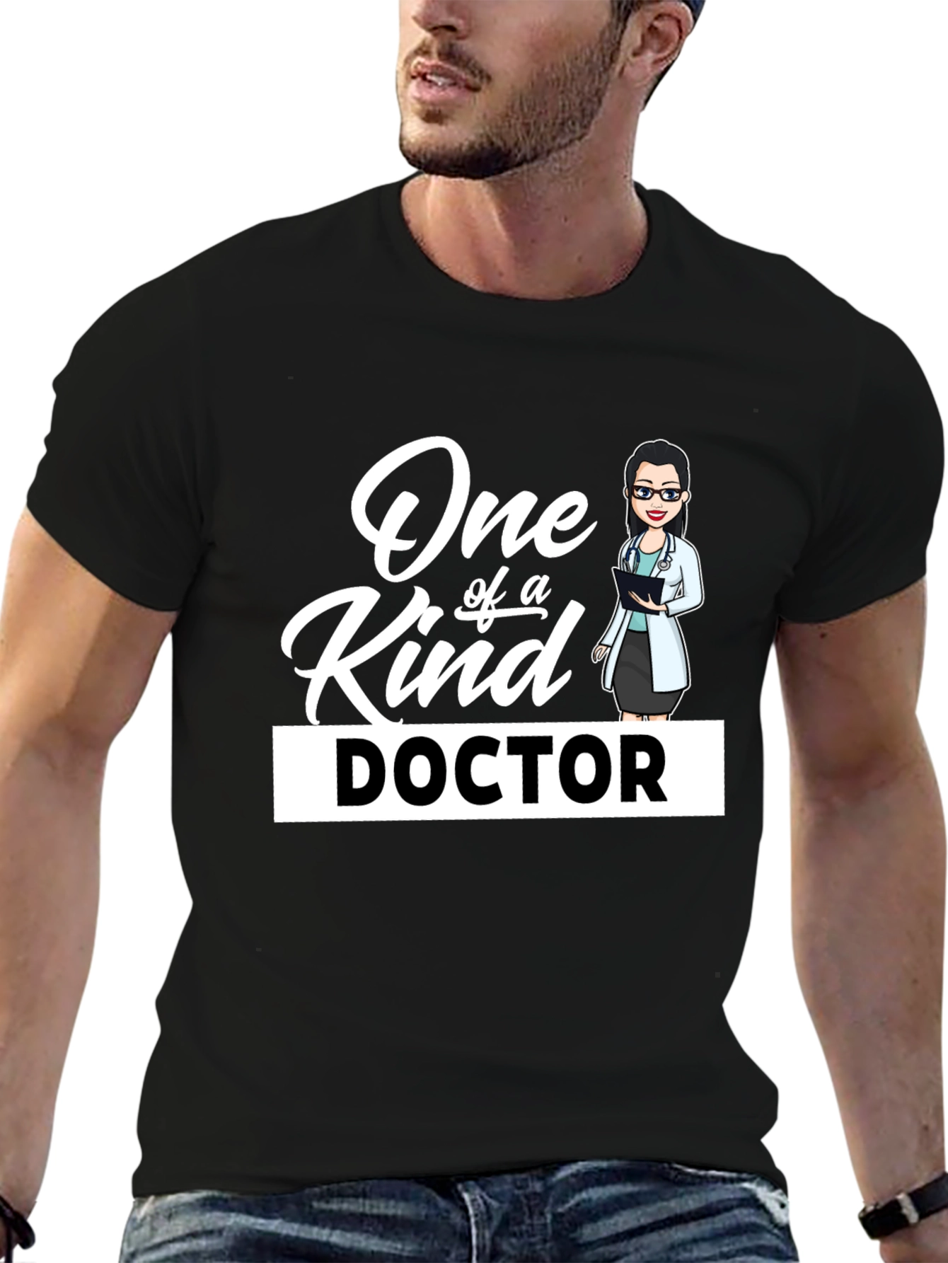 Black One of a Kind Doctor T-Shirt - Black view 6