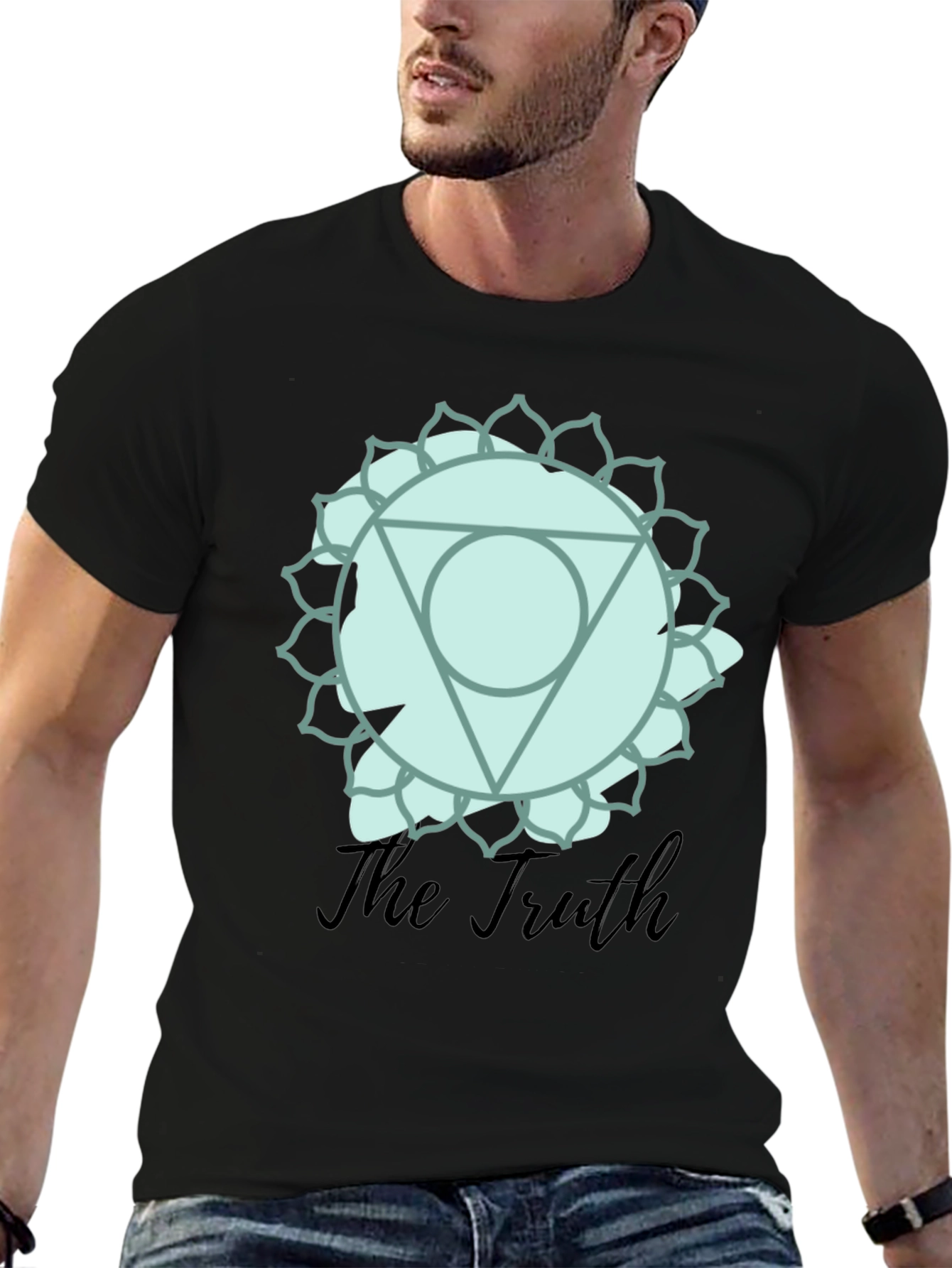 Black Truth Chakra Graphic T-Shirt - Mens Black Tee view 6