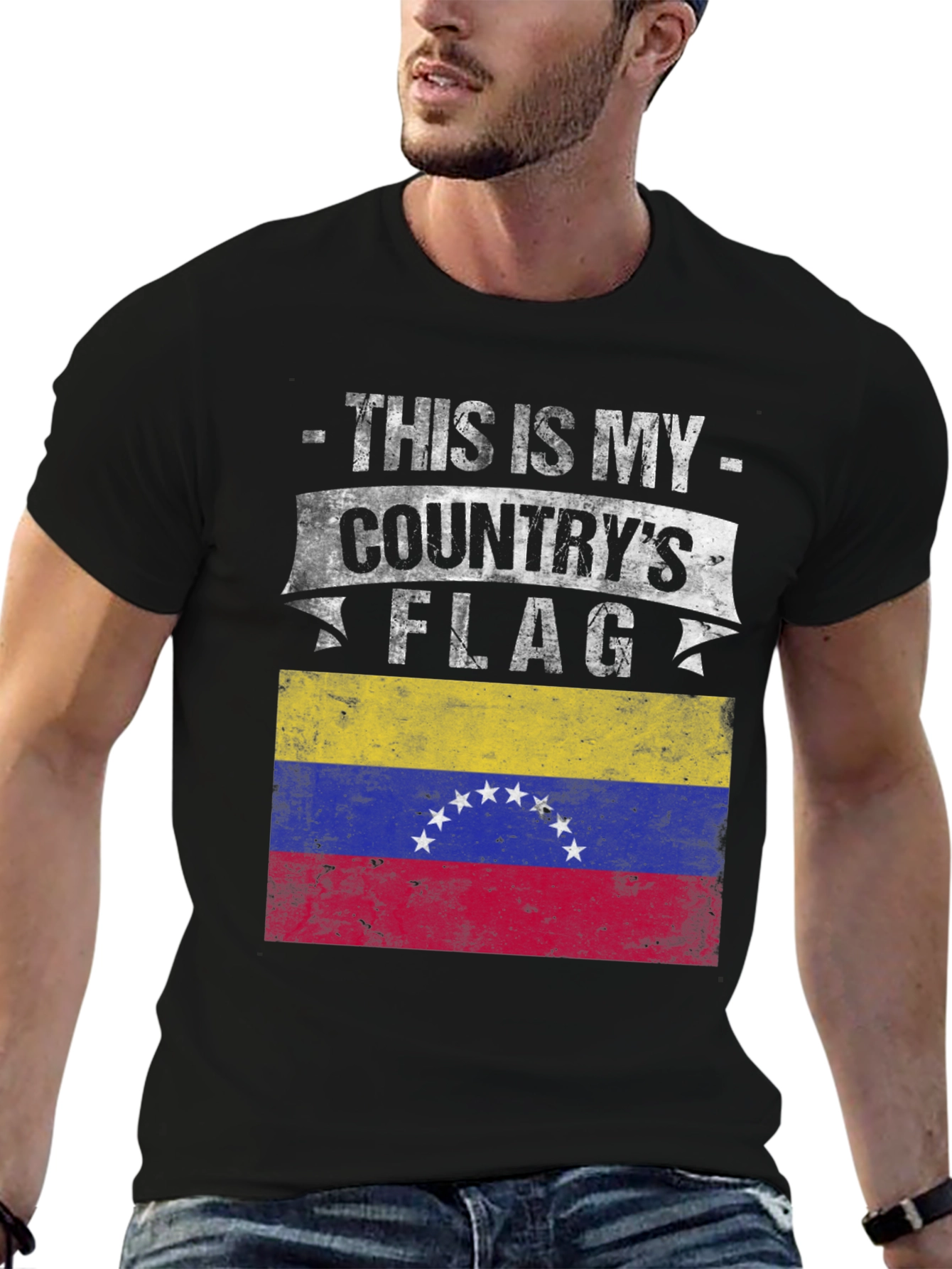 Black Venezuela Flag T-Shirt - Country Pride Tee view 6