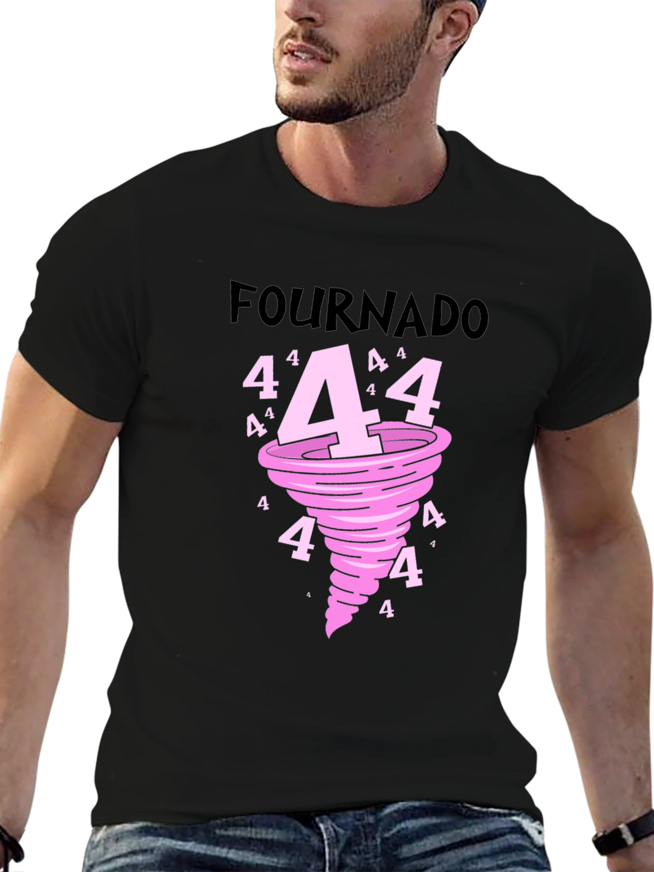 Black Fournado Black Graphic Tee view 6