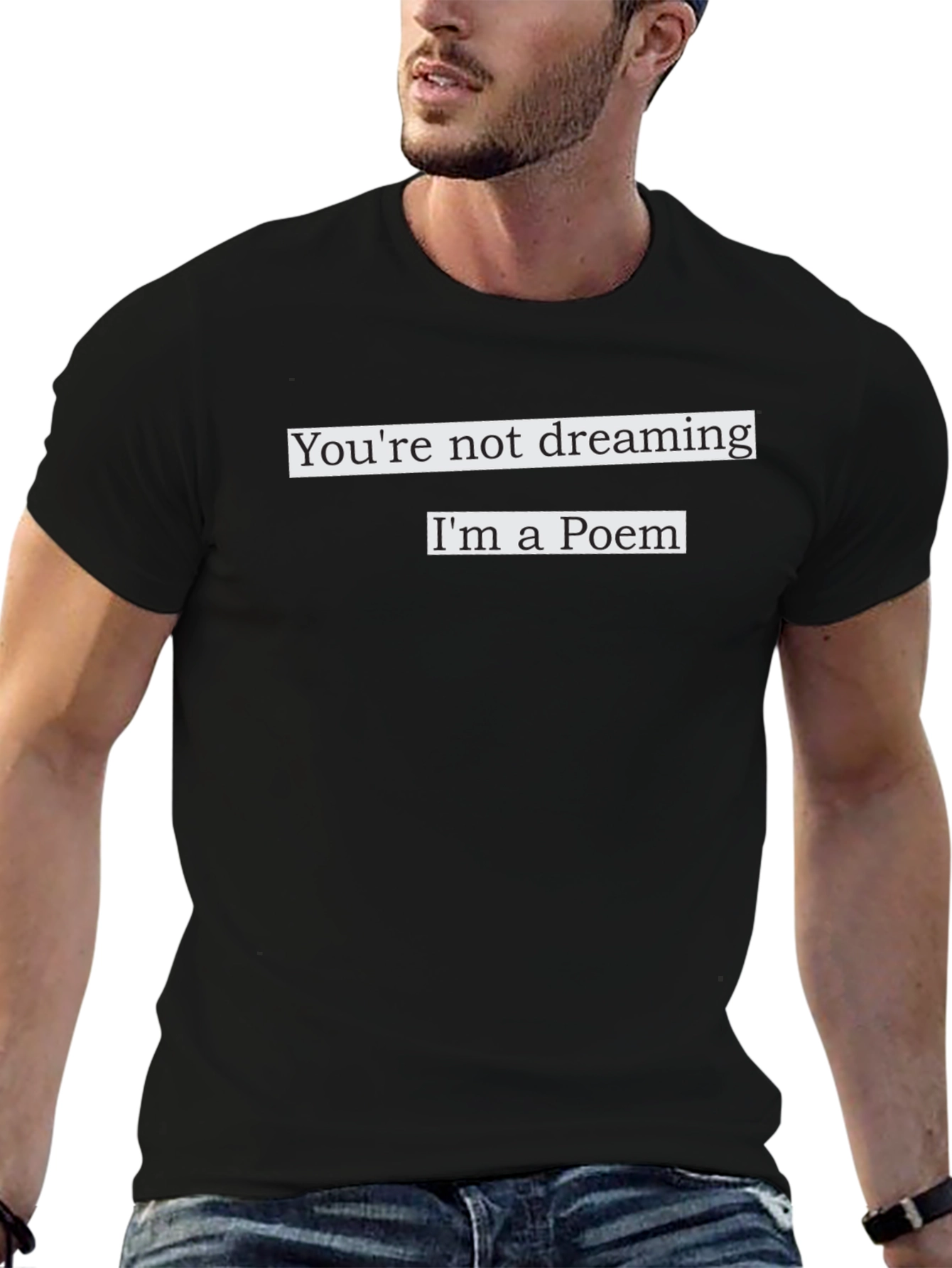 Black Poem Graphic T-Shirt view 6