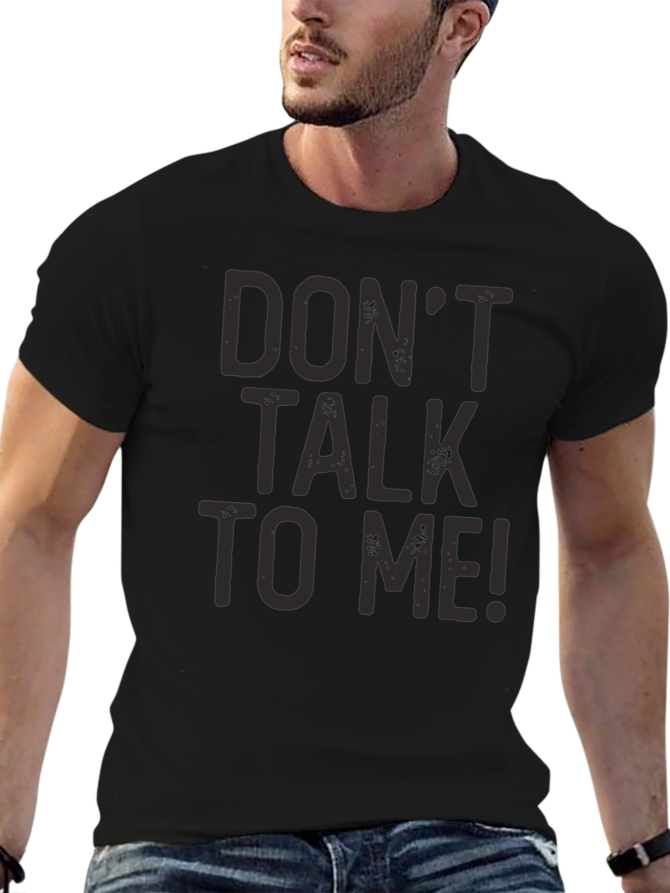 Black Don't Talk To Me! Graphic Print Tee view 6
