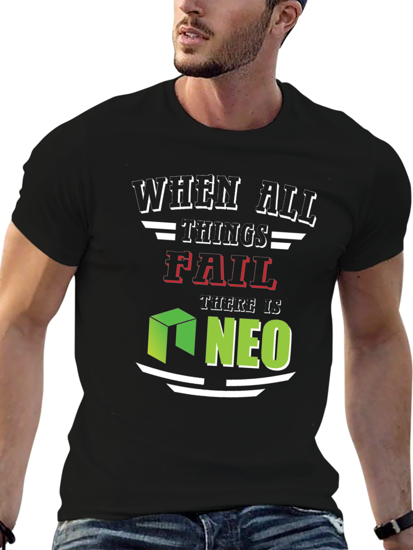 Black When All Things Fail NEO T-Shirt view 6