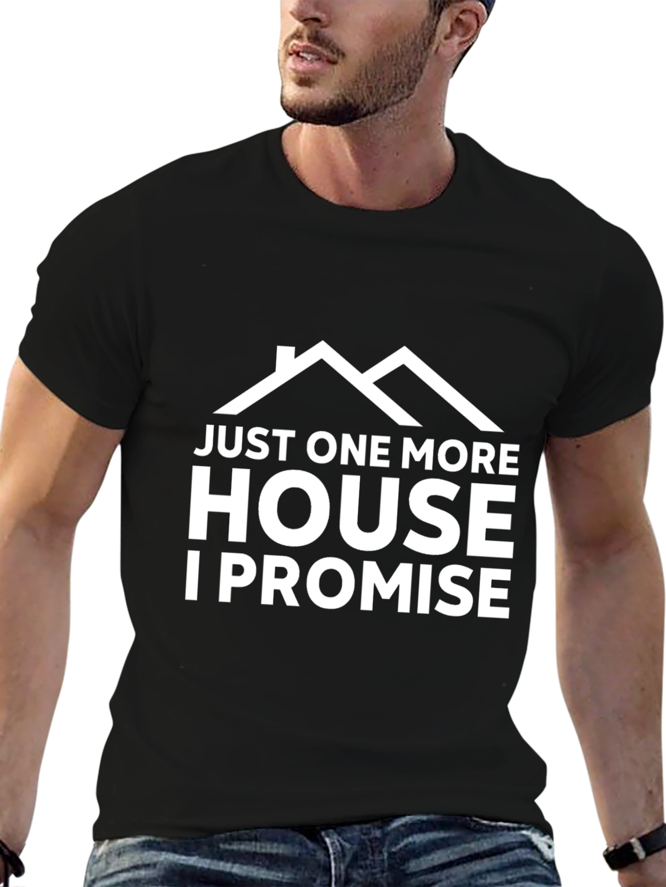 Black Just One More House T-Shirt - Black view 6