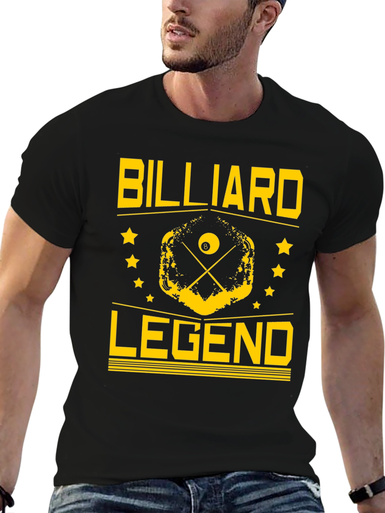 Billiard Legend Black Graphic Tee - 6
