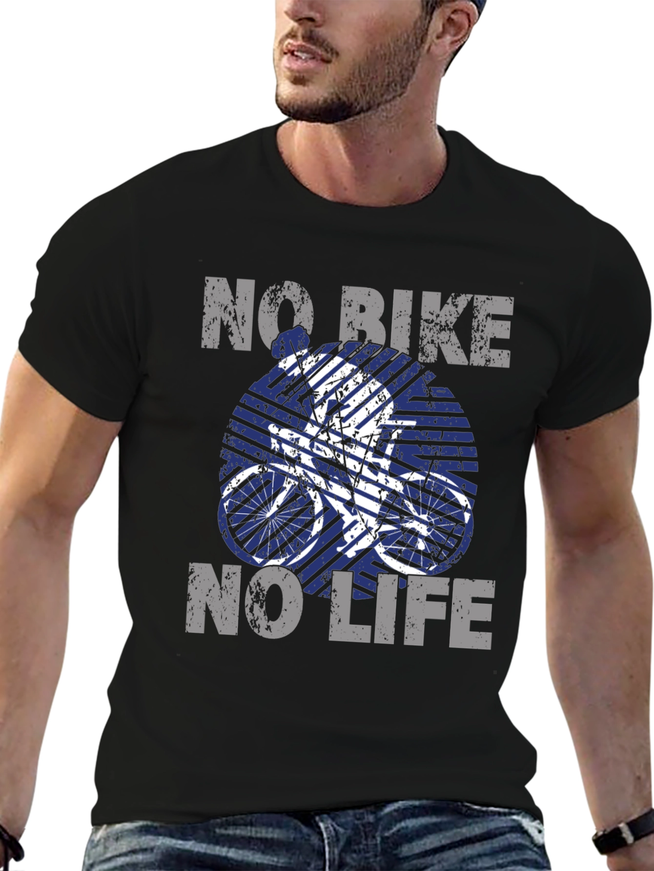 Black No Bike, No Life - Graphic Tee view 6