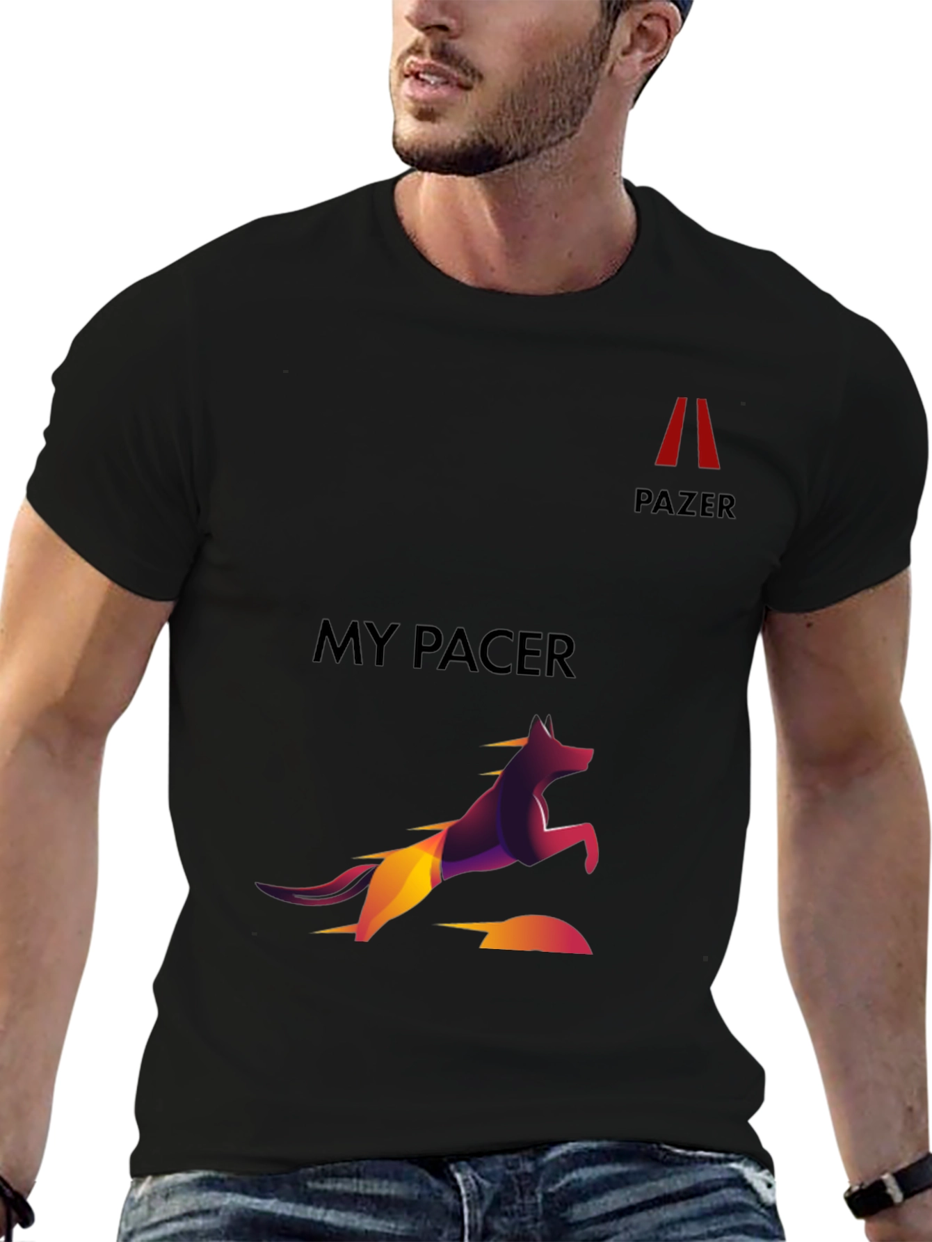 Black My Pacer Graphic Tee - Black Cotton Blend view 6